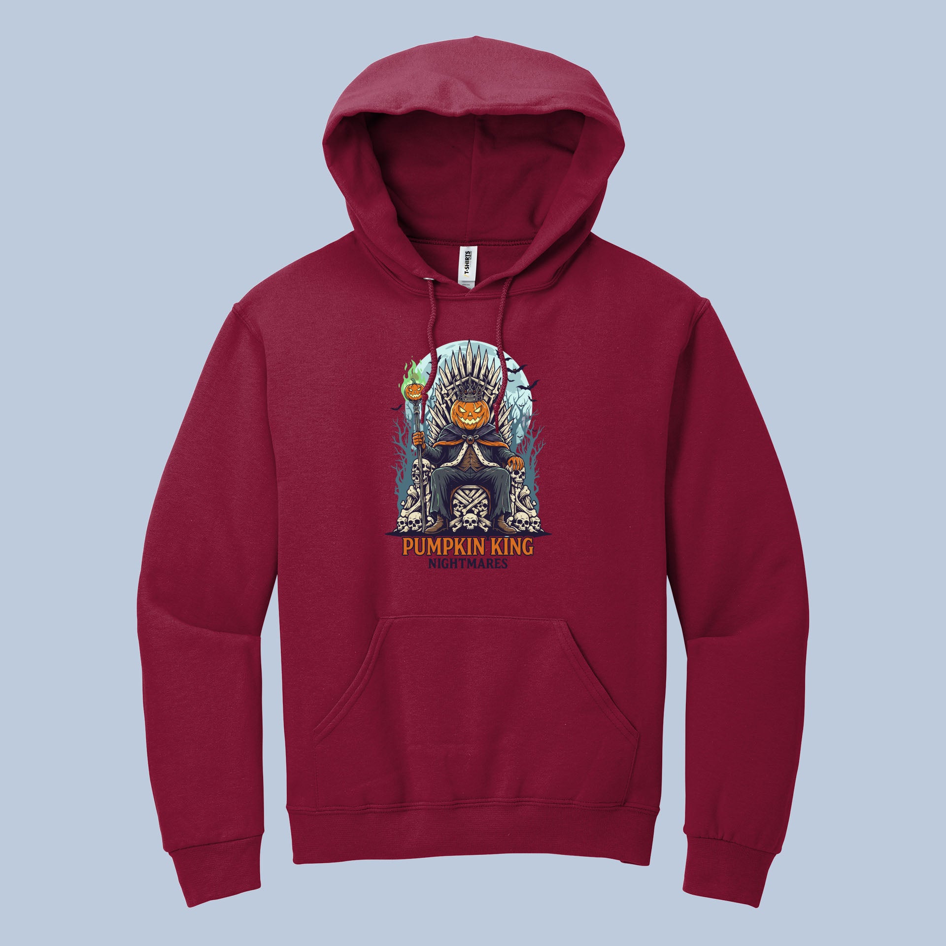 Pumpkin King Hoodie – Halloween Jack-O’-Lantern Throne Sweatshirt