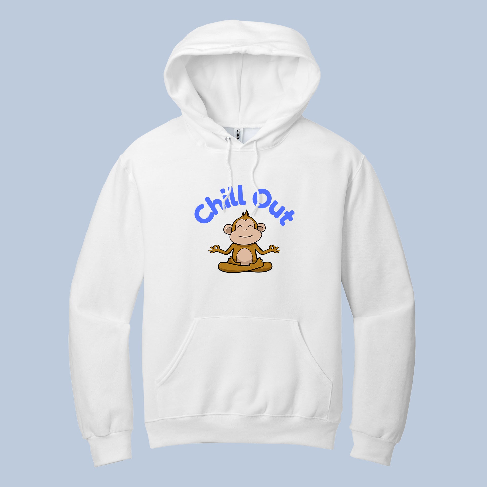 Chill Out Meditating Monkey Hoodie