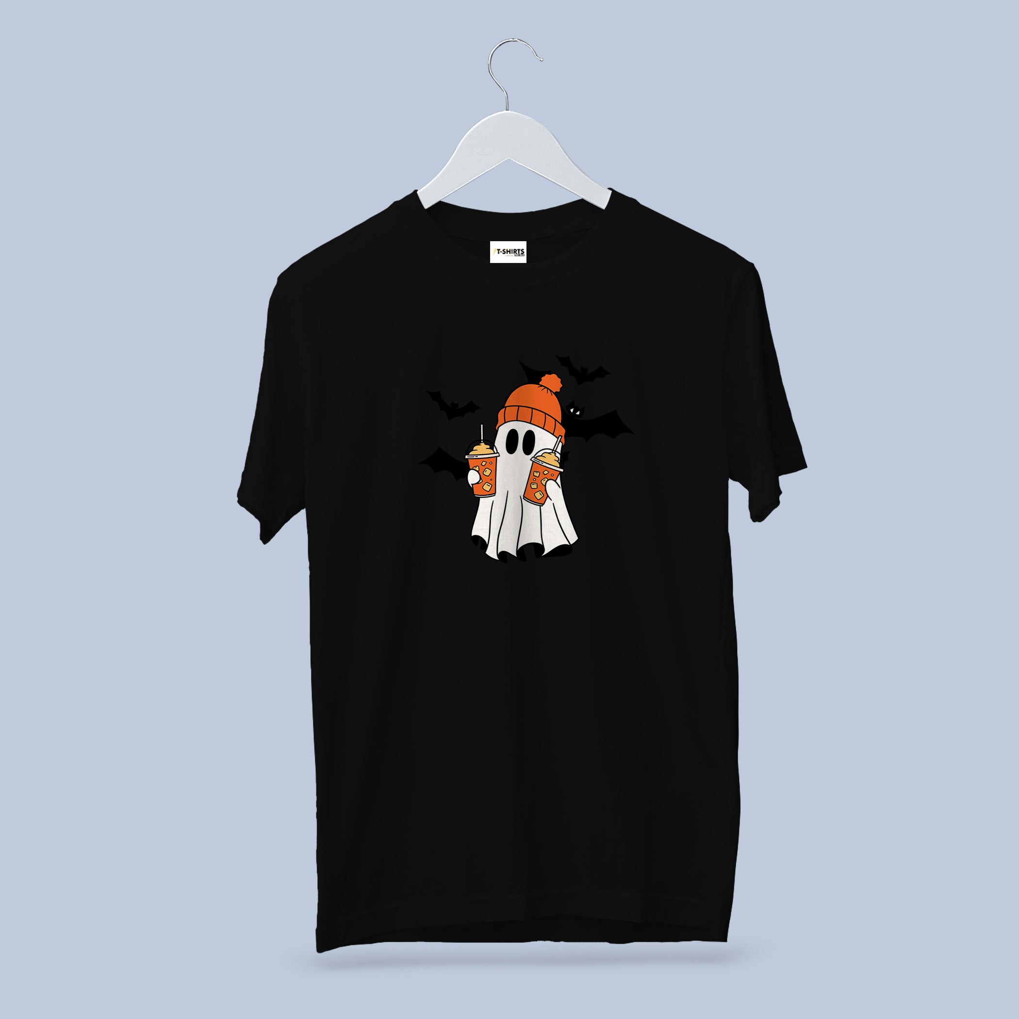 Double Coffee Ghost Halloween T-Shirt – Cute Spooky Fall Tee