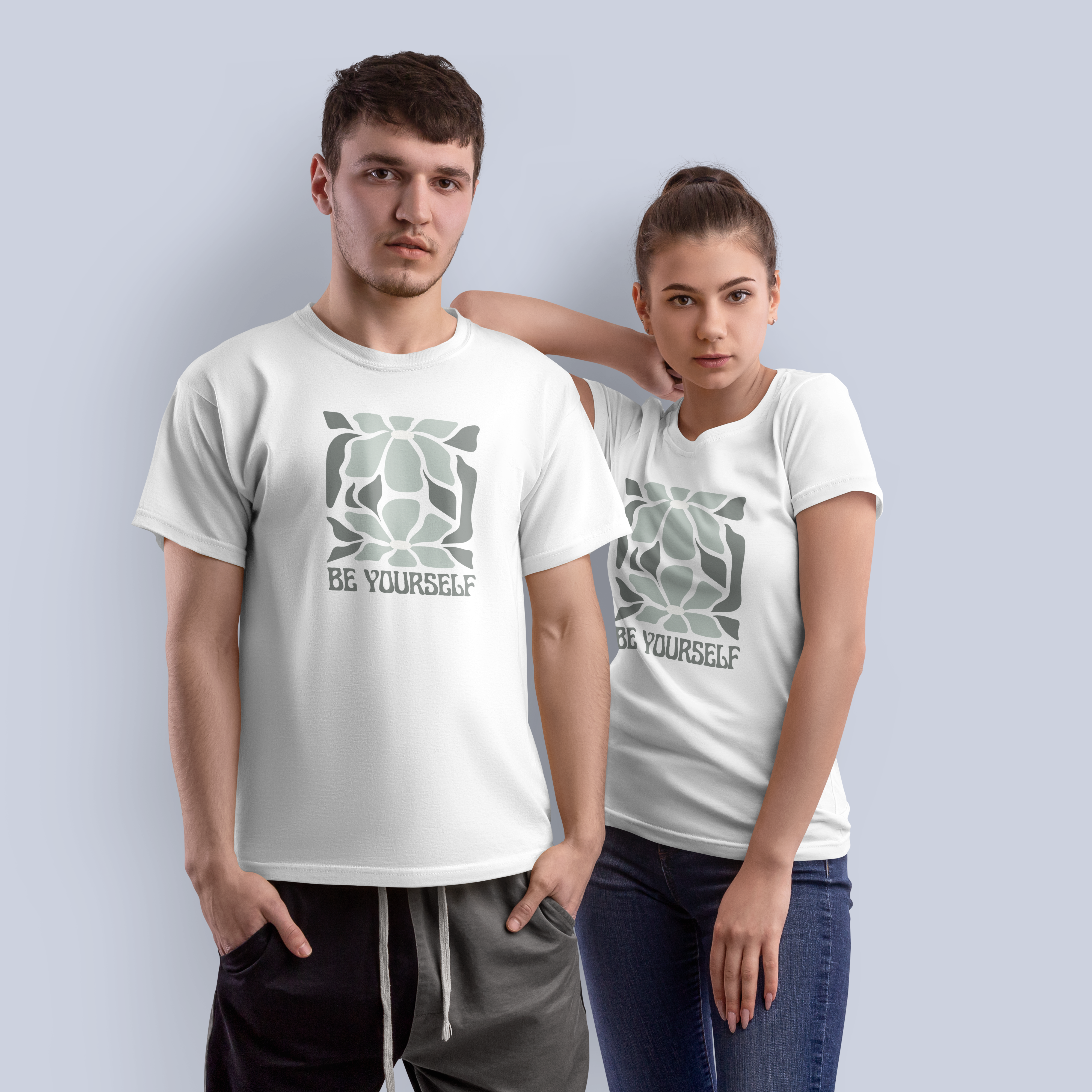 Be Yourself Abstract Floral T-Shirt | Empowering Graphic Tee 7
