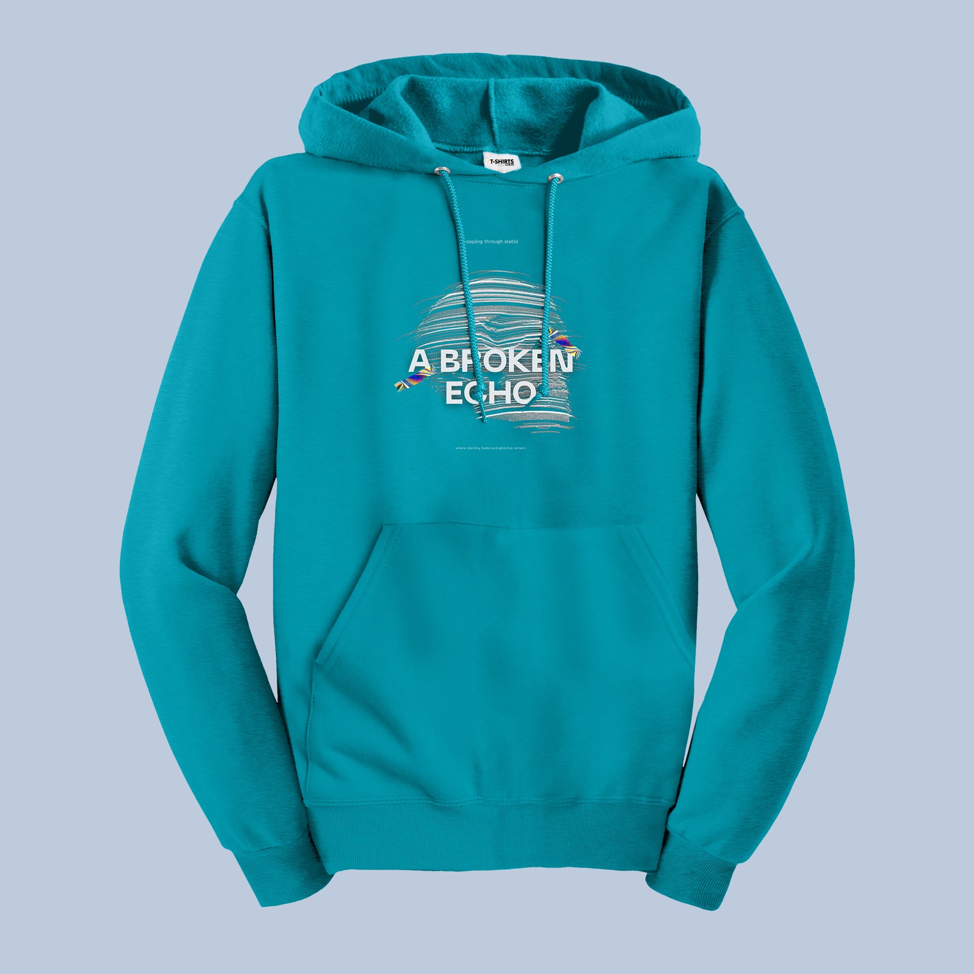 A Broken Echo Glitch Art Hoodie