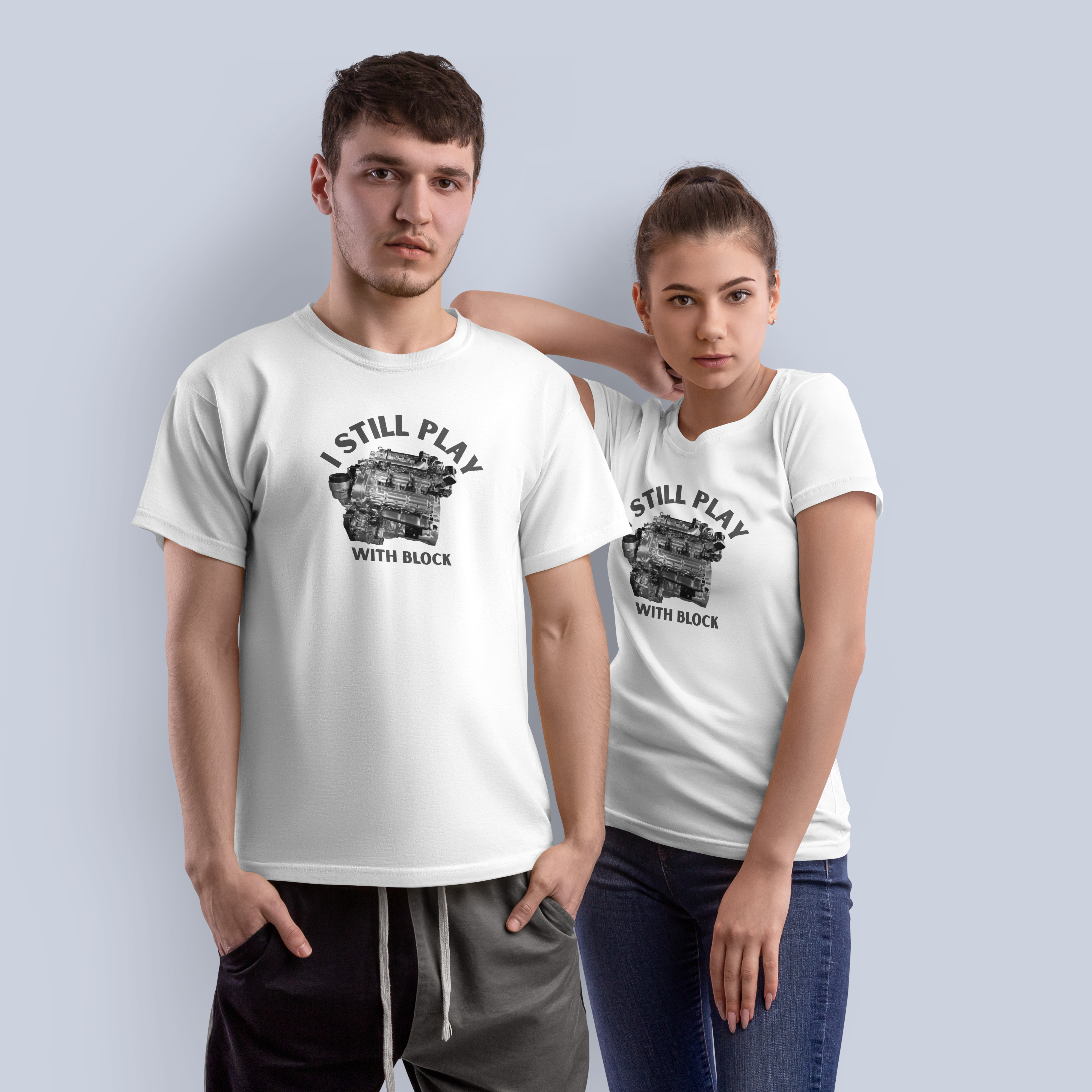 I Still Play With Block Car Engine Mechanic Graphic T-Shirt