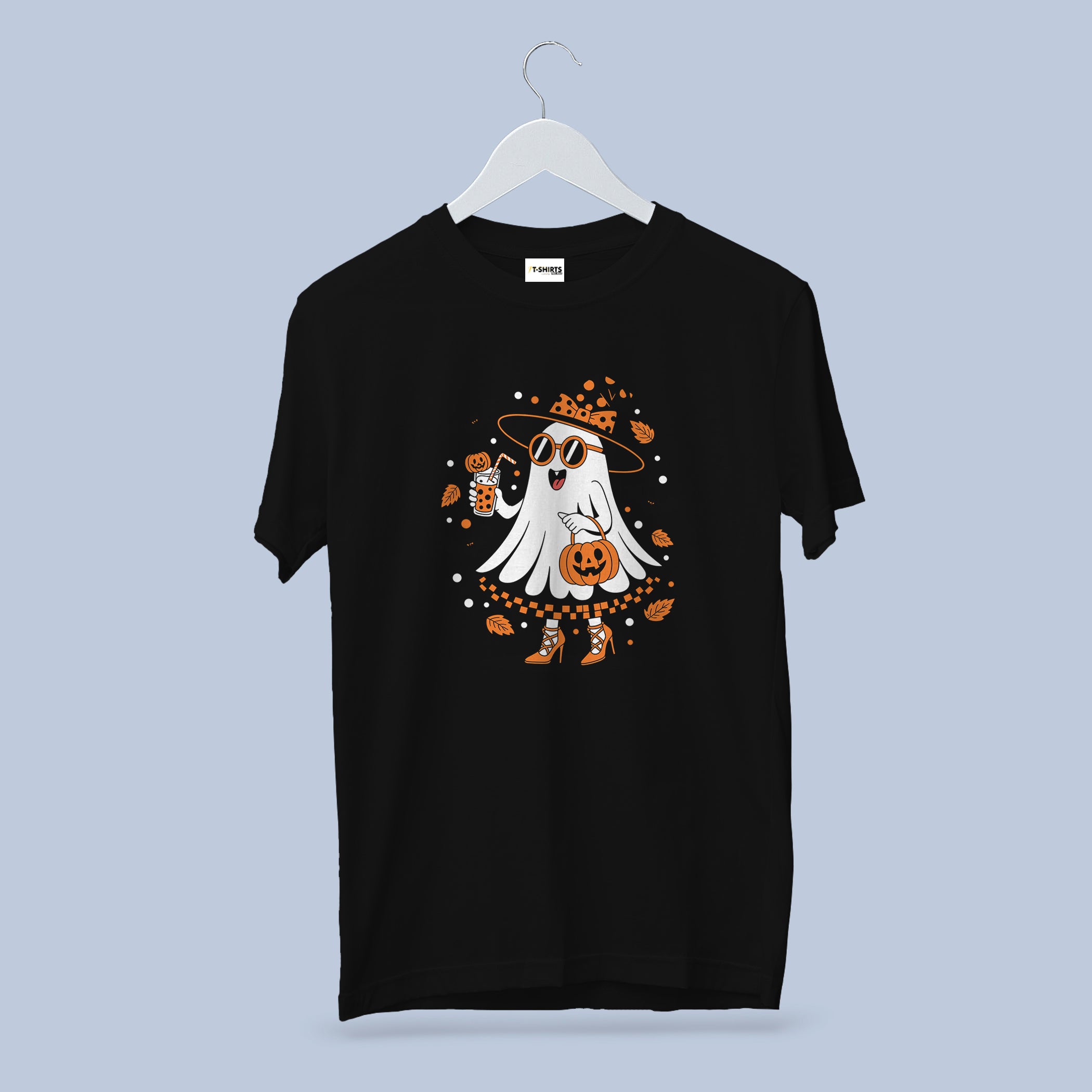Witchy Ghost Halloween T-Shirt – Cute Pumpkin Trick or Treat Tee