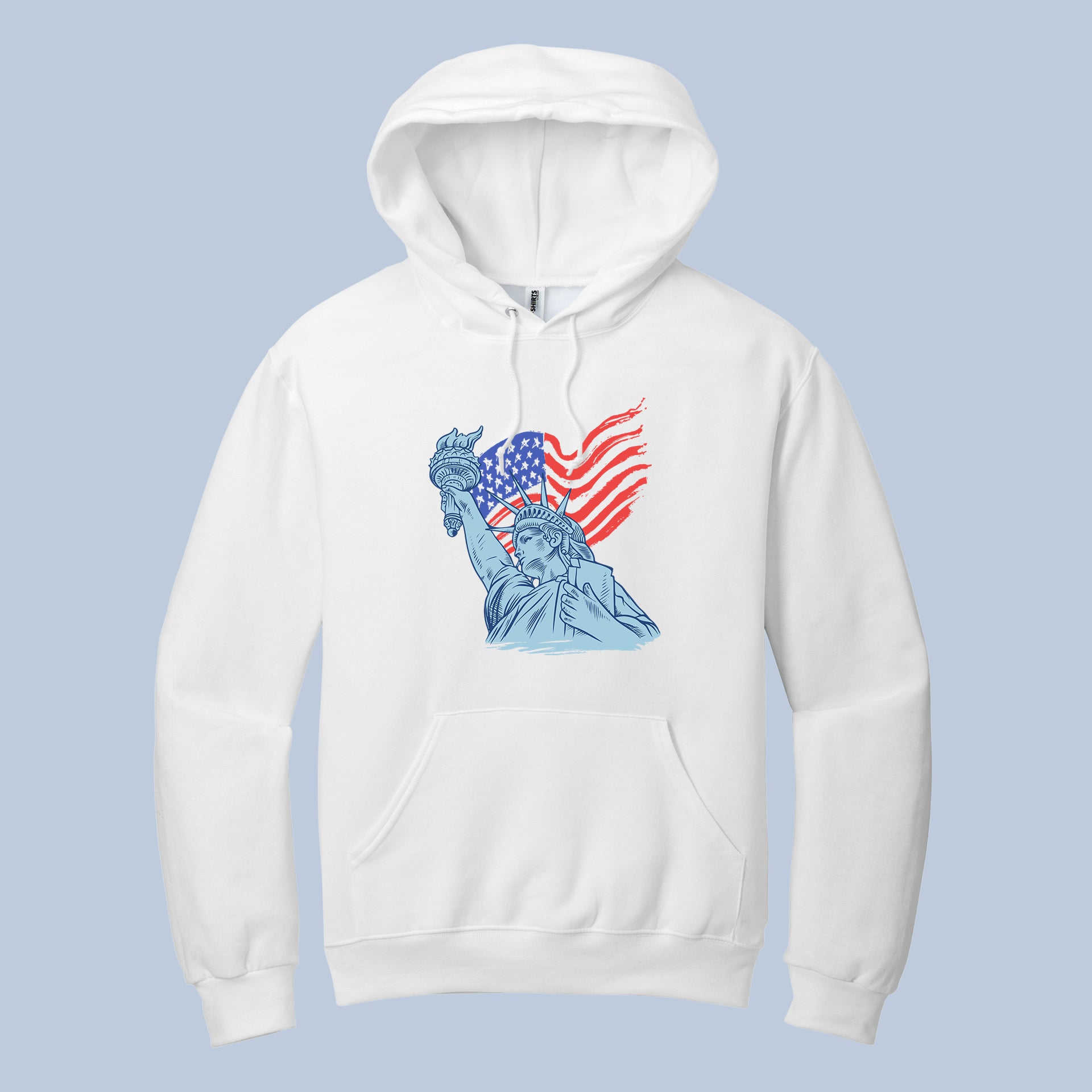 Statue of Liberty American Flag Hoodie – USA Patriotic Pullover