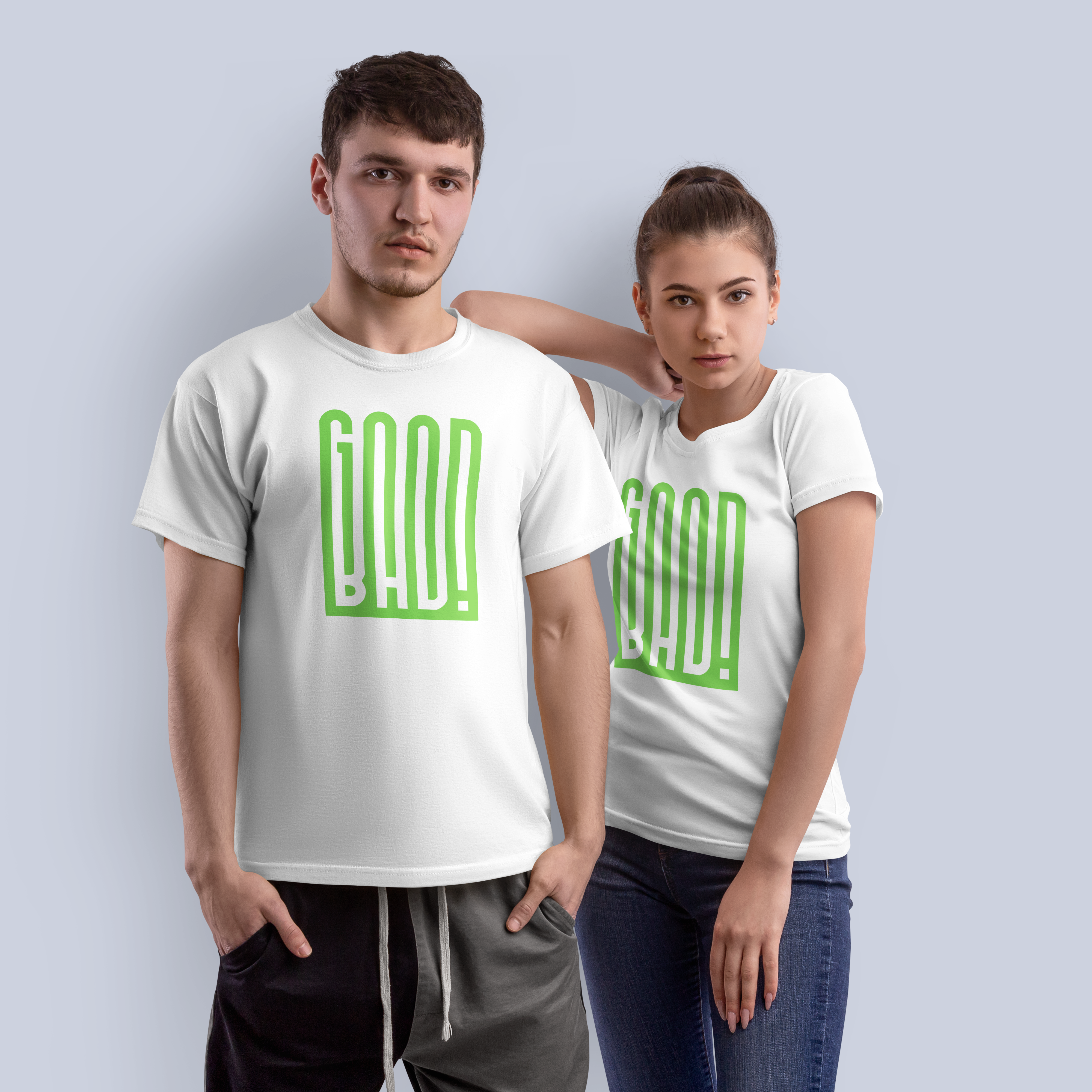 GOOD BAD! Contrast Statement T-Shirt | Bold Graphic Tee 8