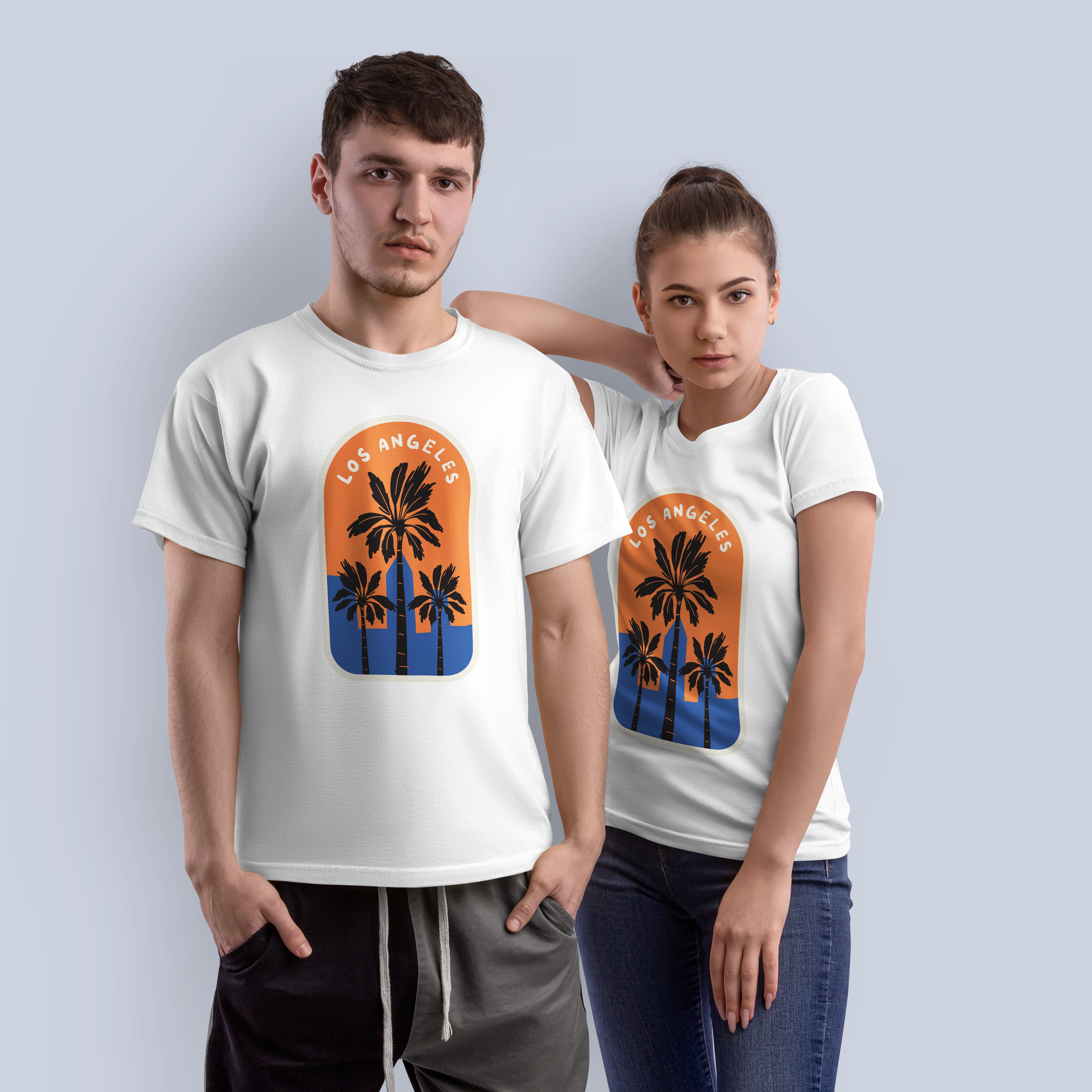 Los Angeles Palm Tree Sunset Graphic T-Shirt