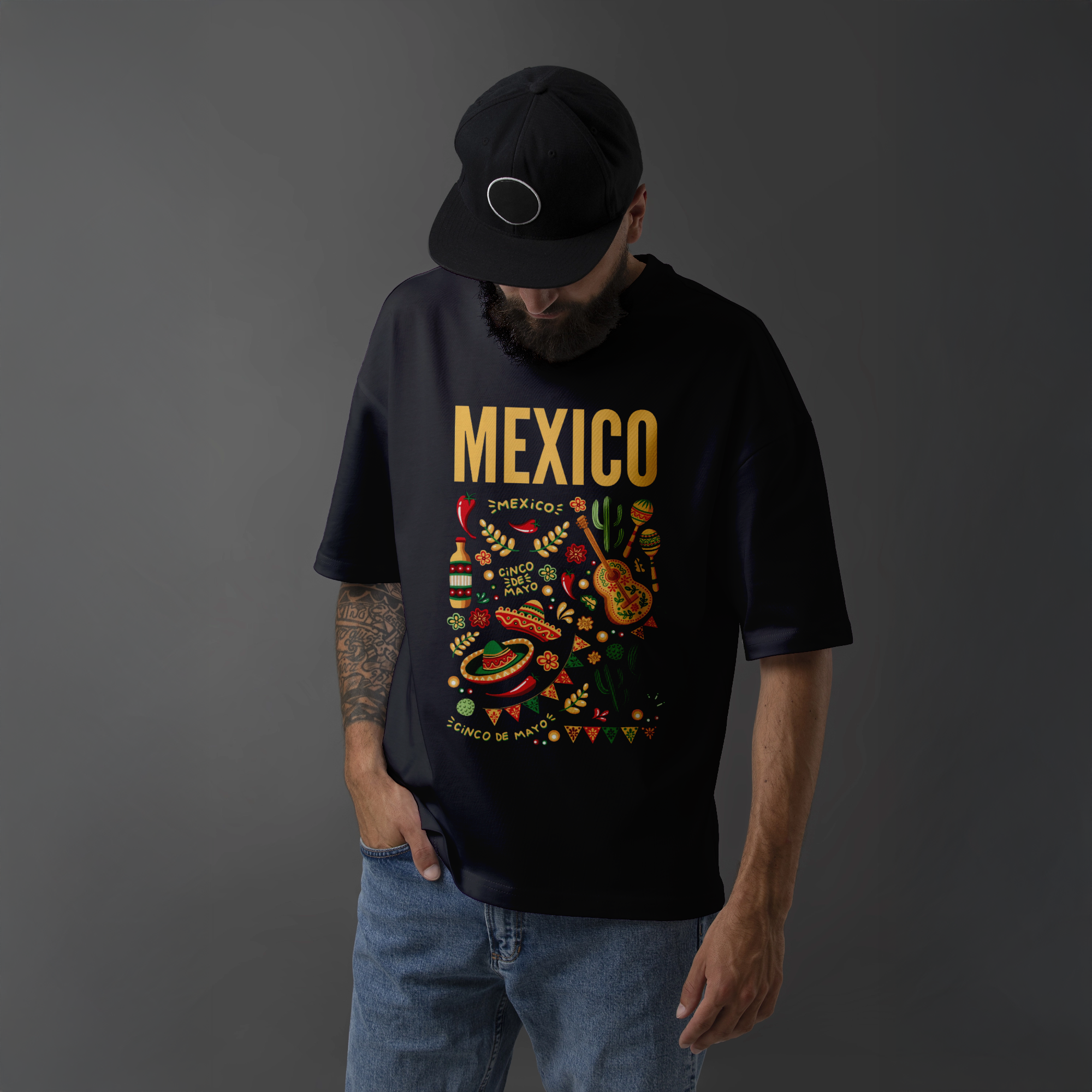 MEXICO Fiesta Vibes T-Shirt | Vibrant Cultural Graphic Tee