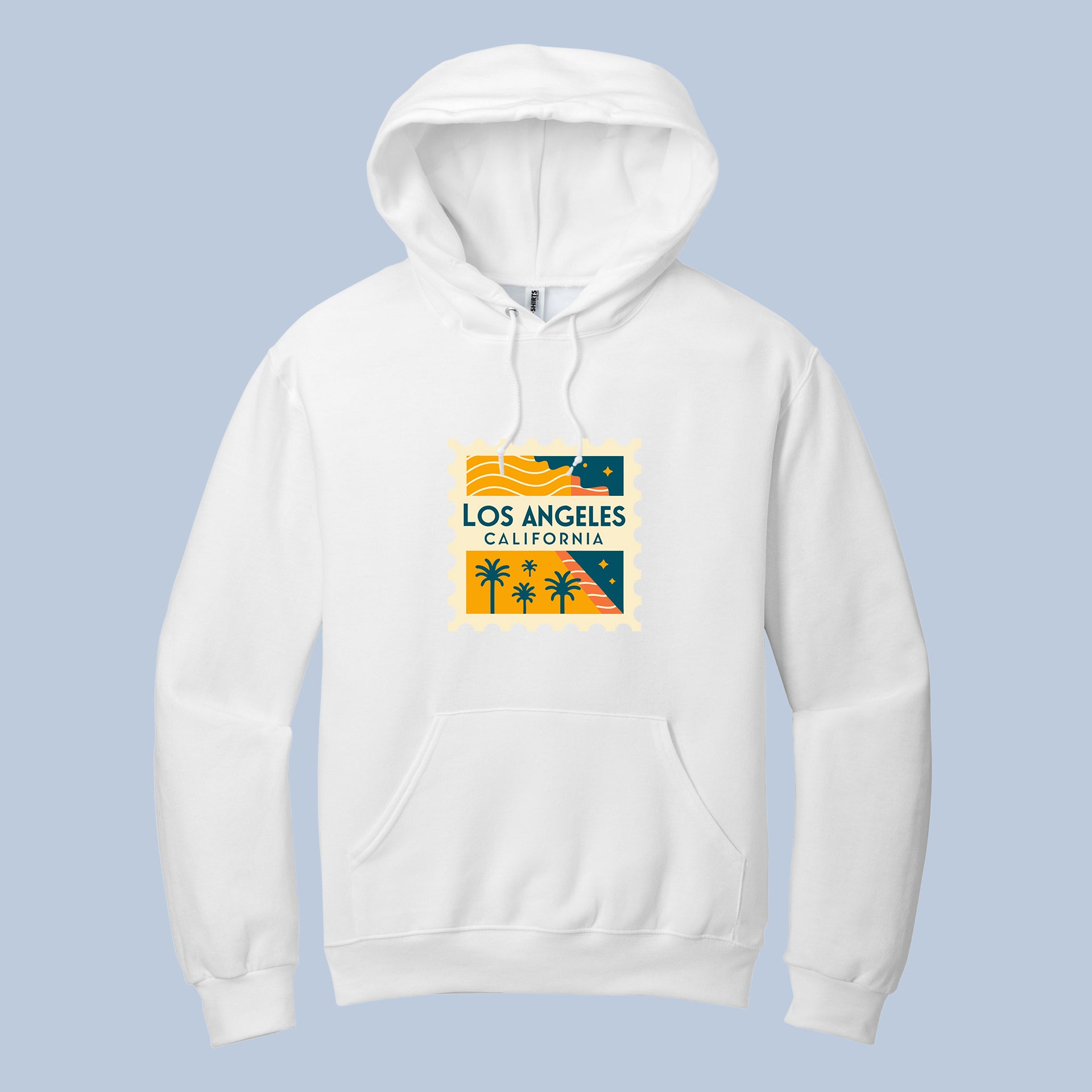 Los Angeles California Hoodie – Retro Travel Stamp Graphic