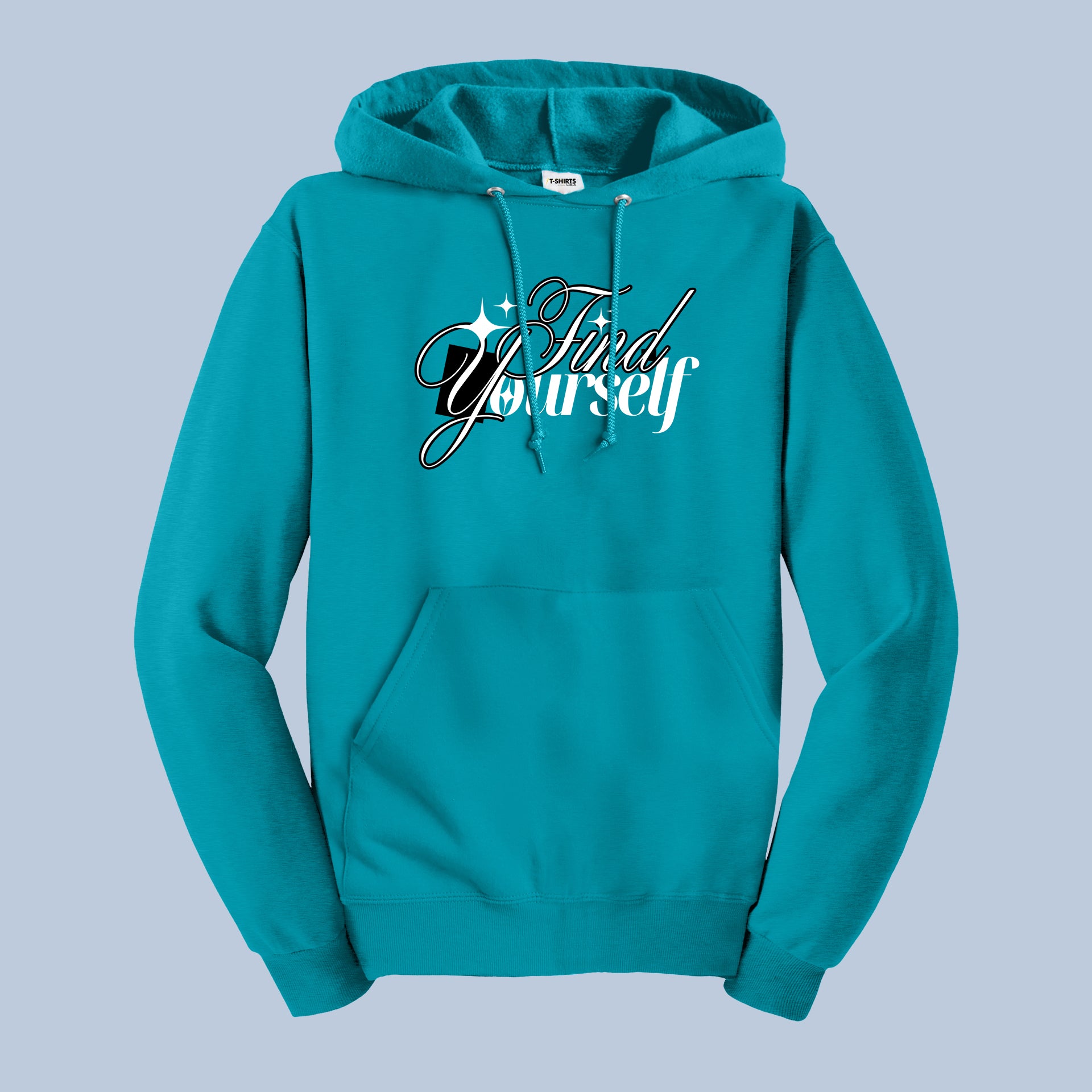 Find Yourself Inspirational Script Hoodie