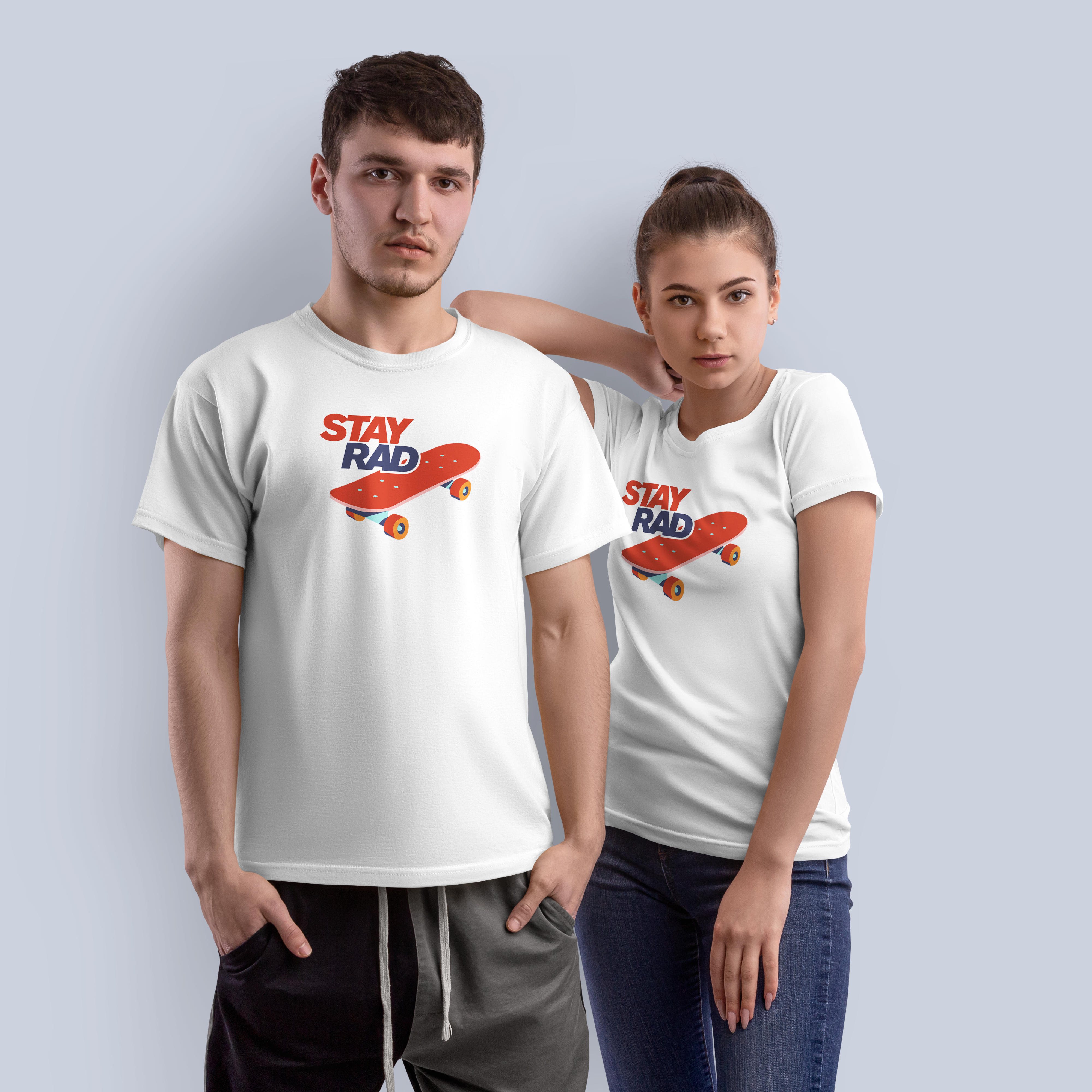 Stay Rad Skateboard Graphic T-Shirt