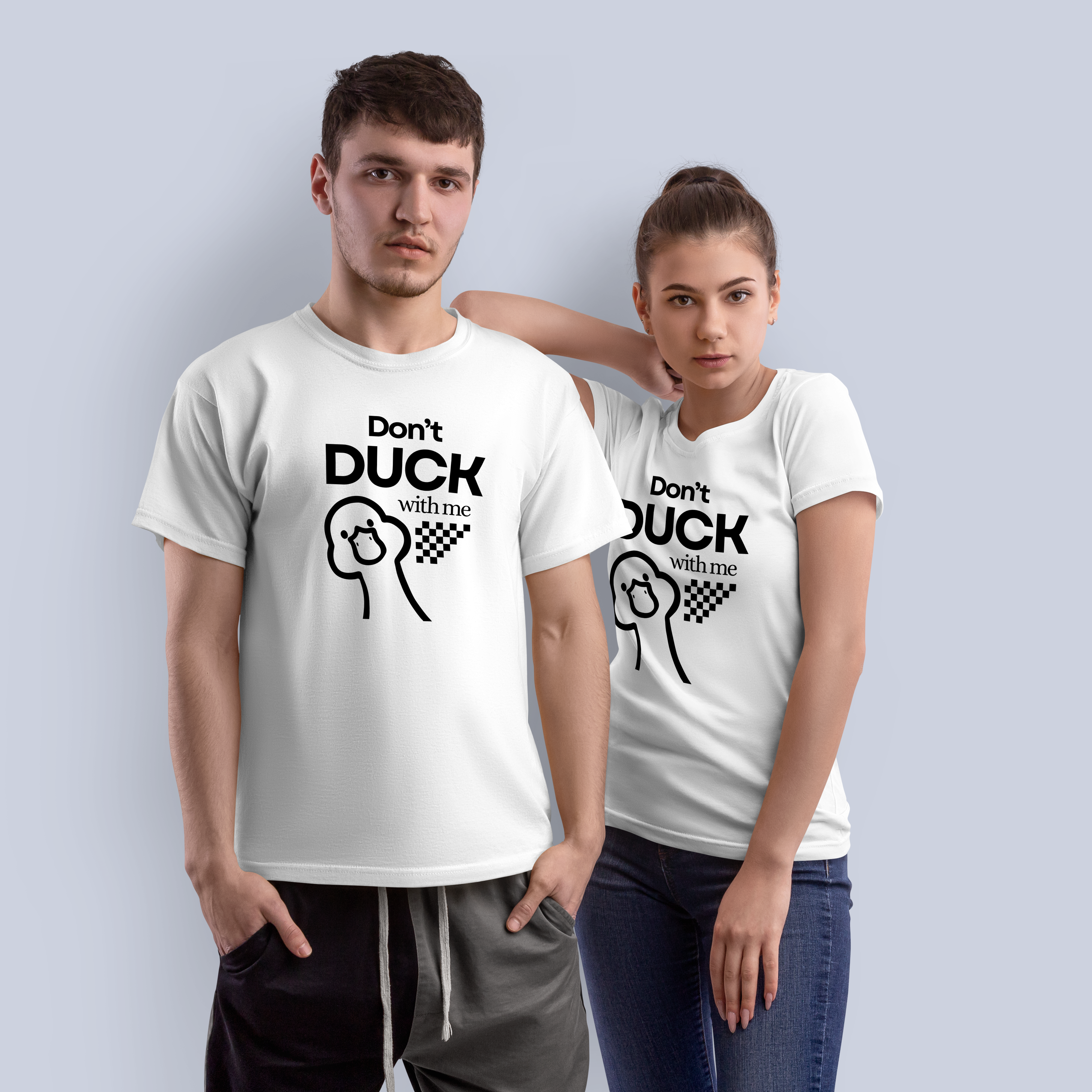 Don't Duck With Me! Funny Duck Pun Graphic Tee | White T-Shirt