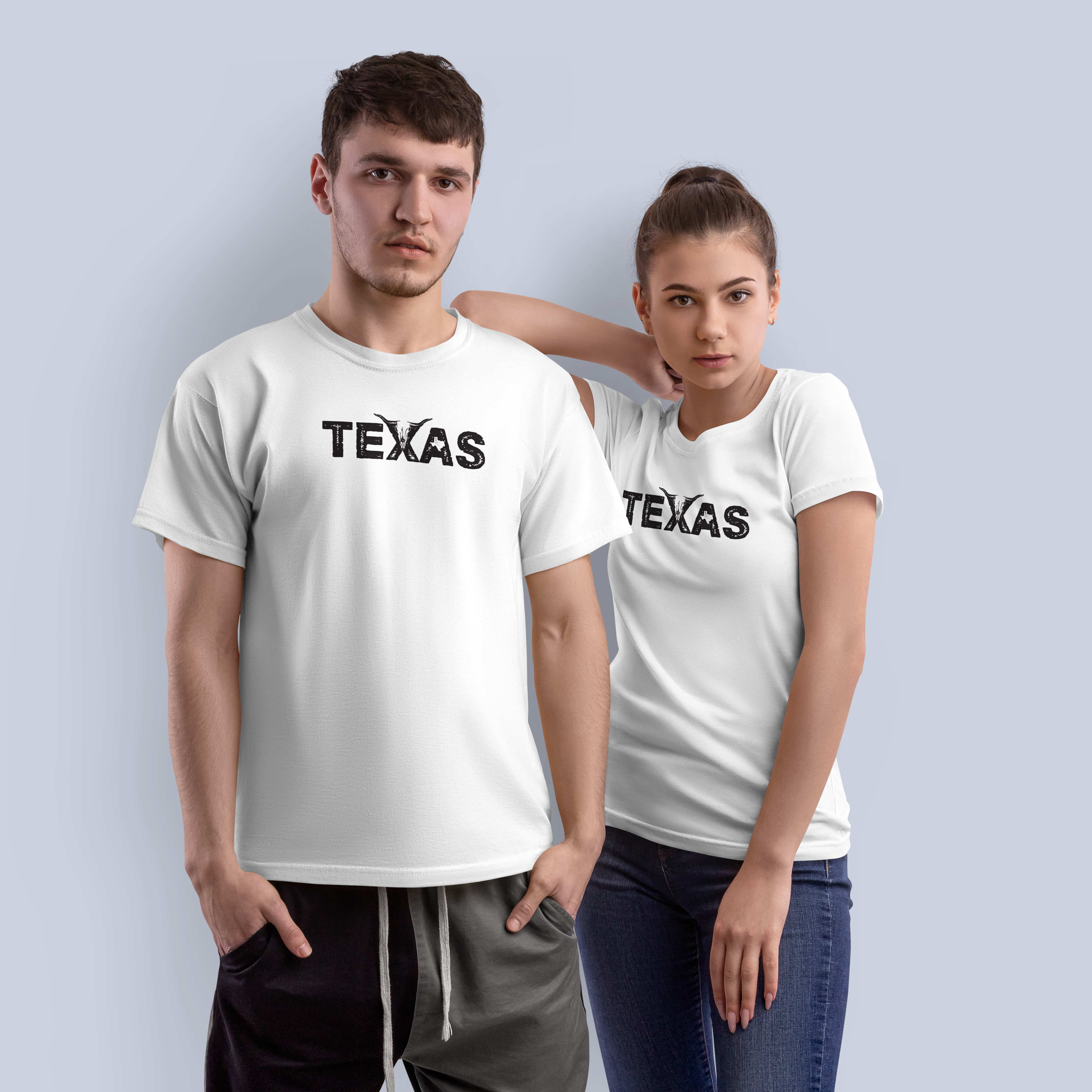 Texas Classic Distressed Text T-Shirt 7