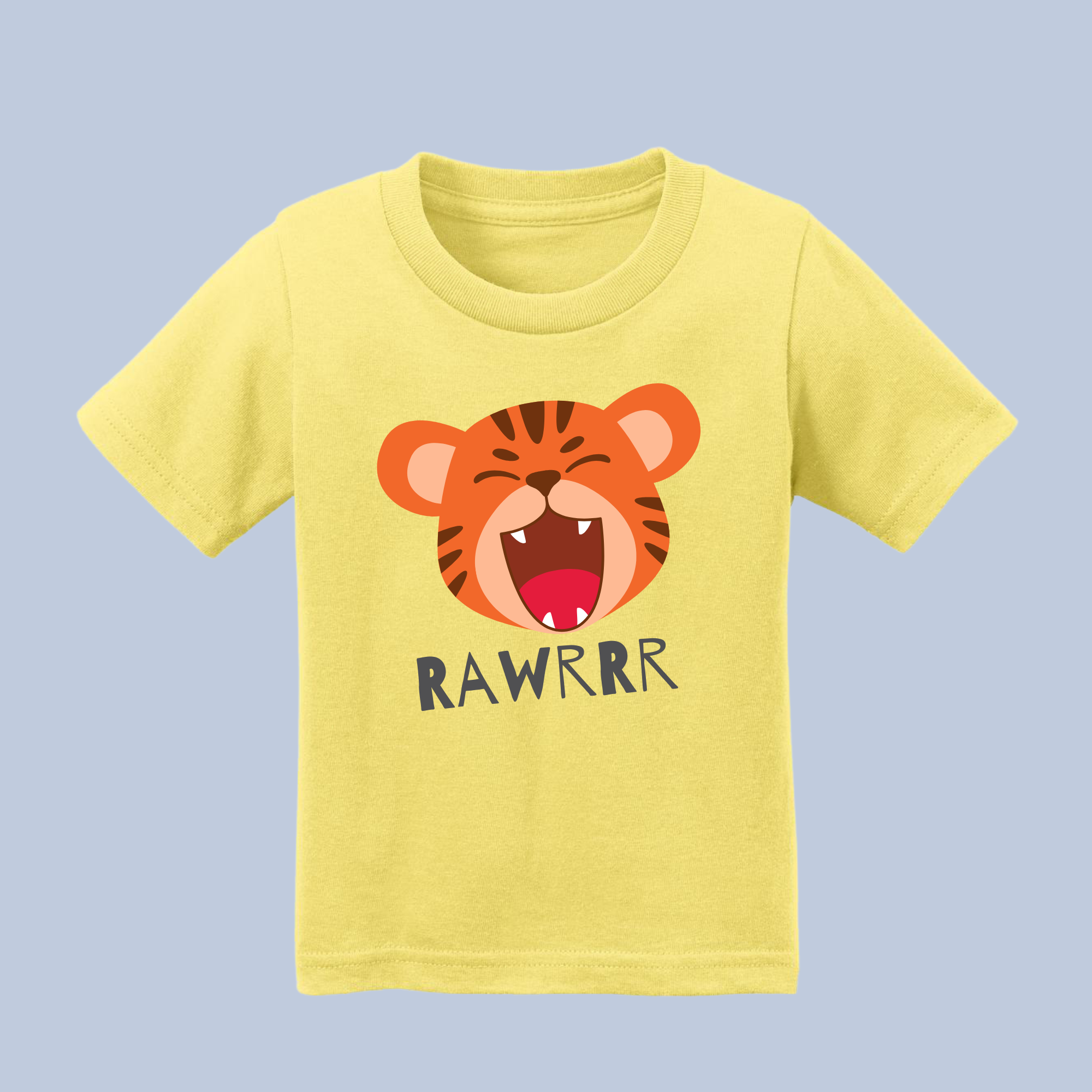RAWRRR Happy Tiger Kids' T-Shirt - Soft Cotton Toddler Tee 10