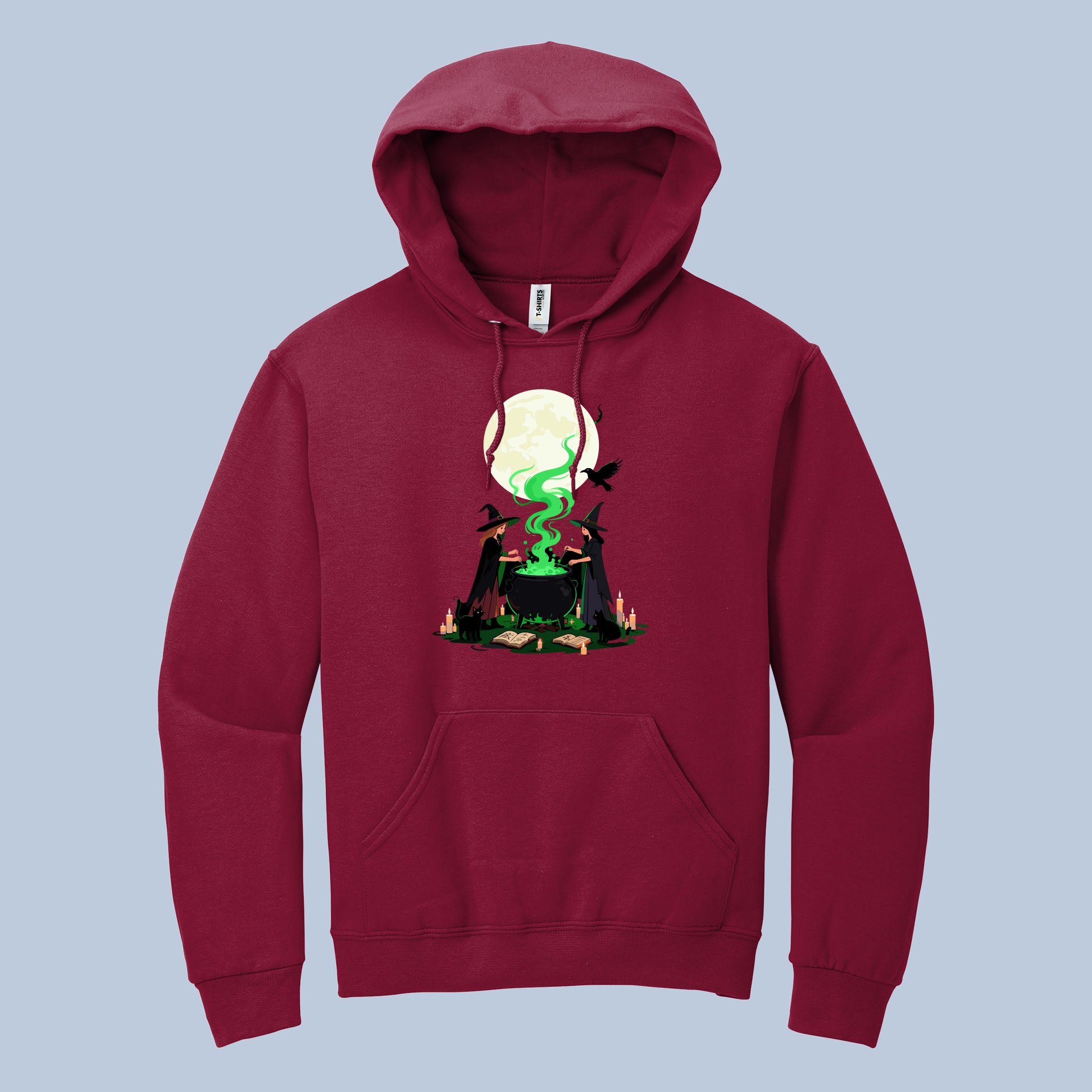 Witches Cauldron Hoodie – Spooky Halloween Full Moon & Potion Sweatshirt
