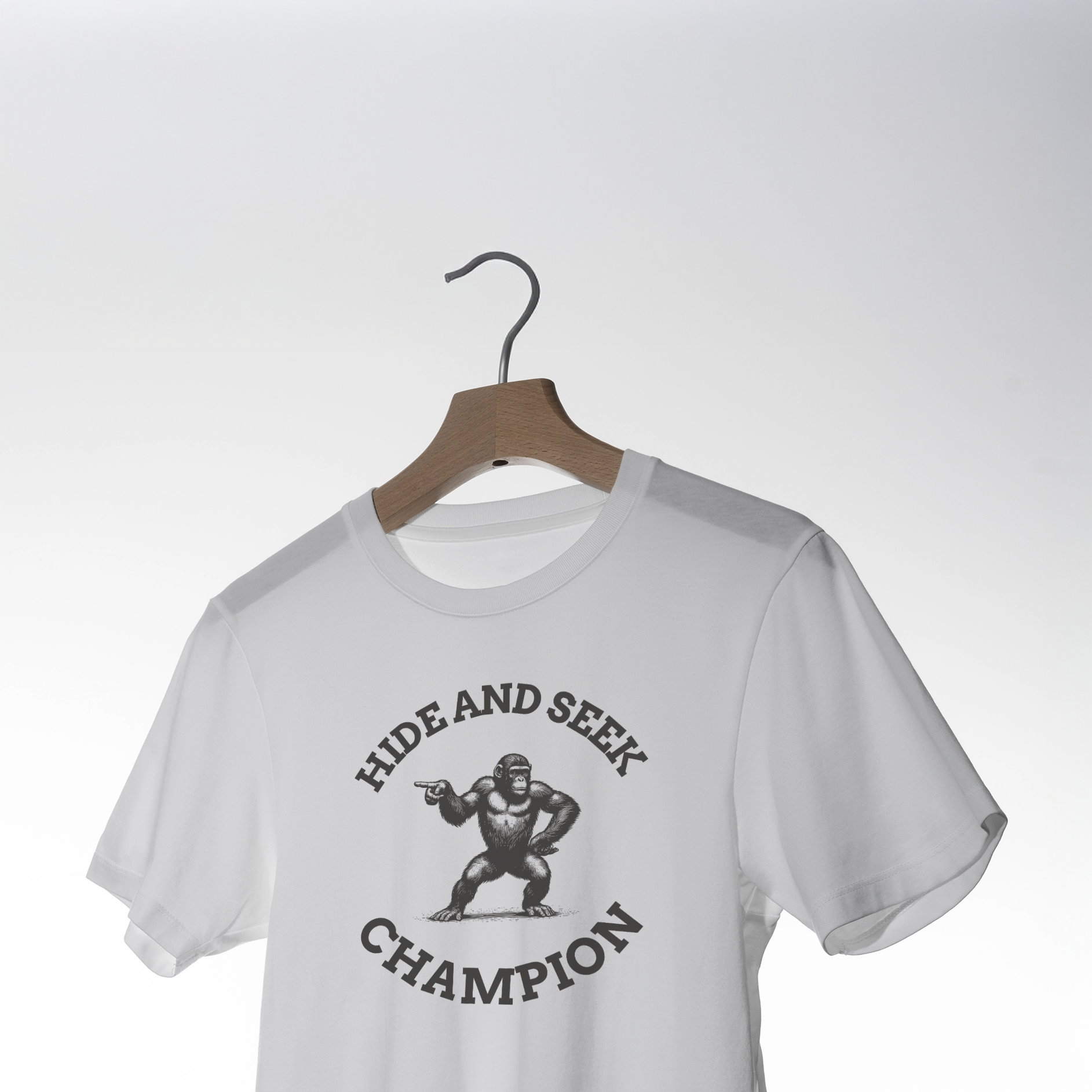 Funny Bigfoot T-Shirt – “Hide and Seek Champion” Graphic Tee 3