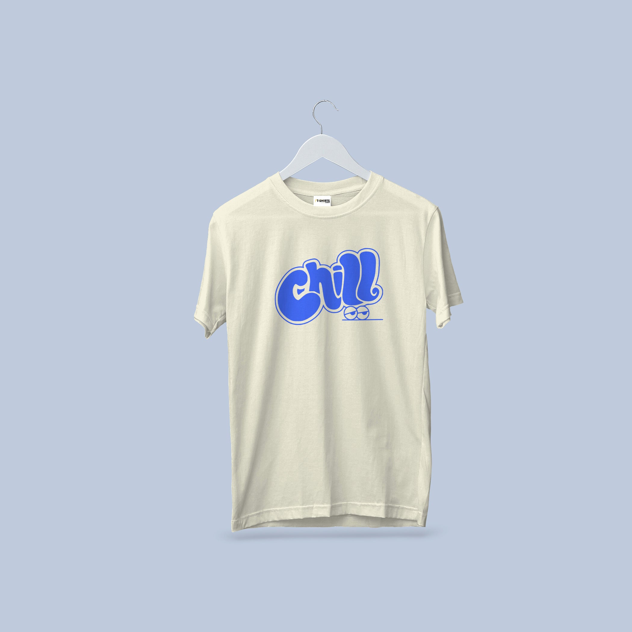 Chill Blue Bubble Font Graphic T-Shirt | Relaxed Vibes Tee 3