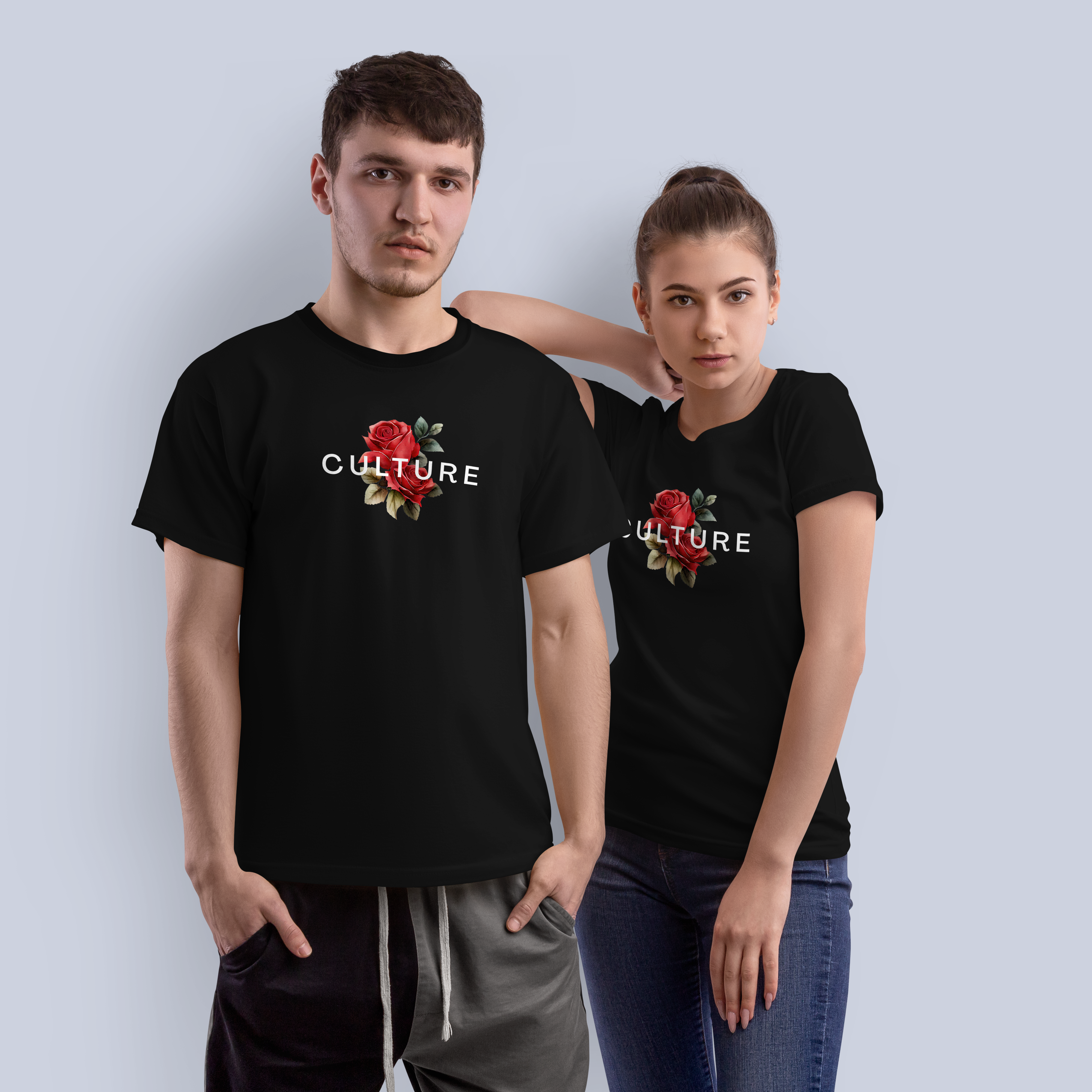 Culture Red Rose Graphic T-Shirt
