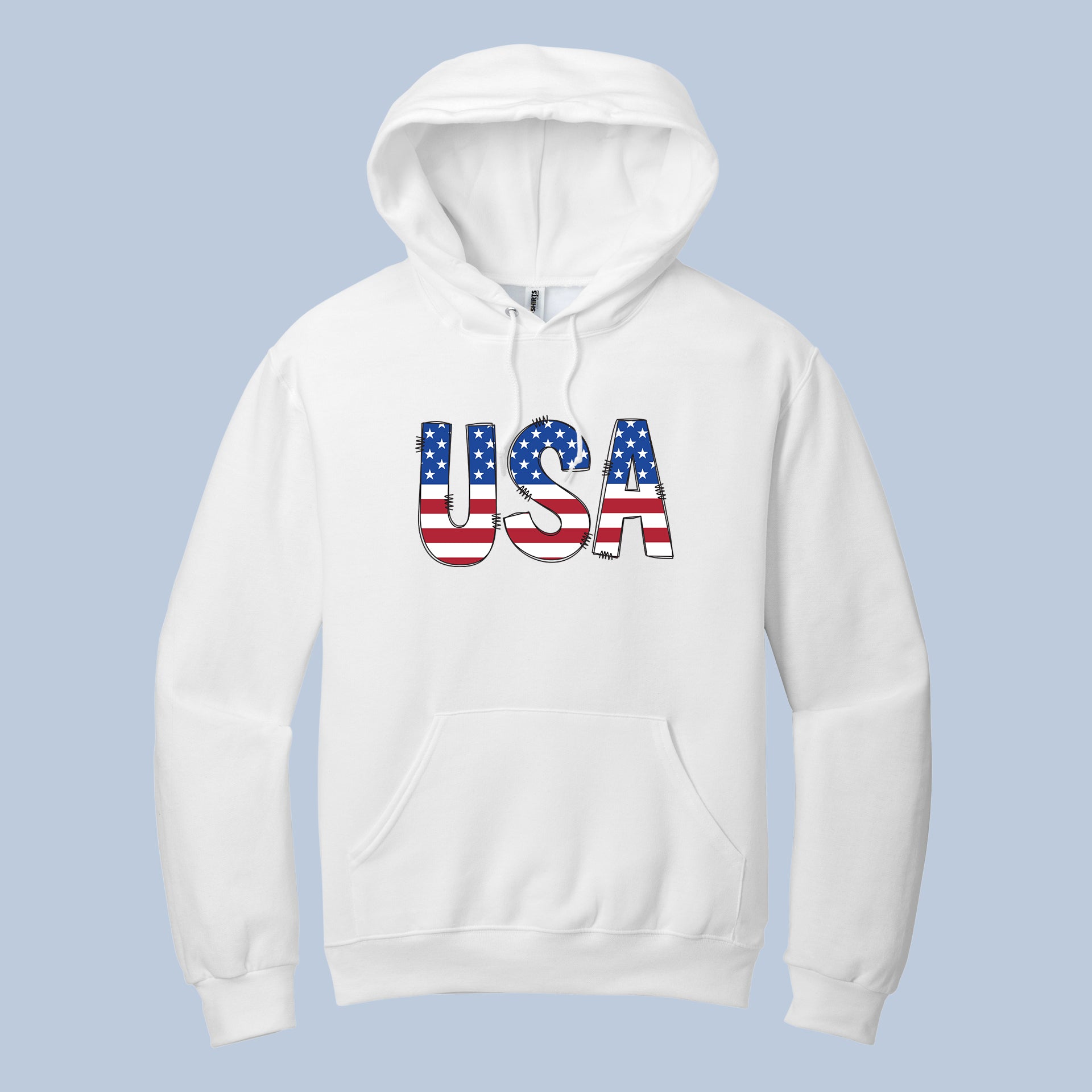 USA Eagle Flag Patriotic Hoodie - American Apparel