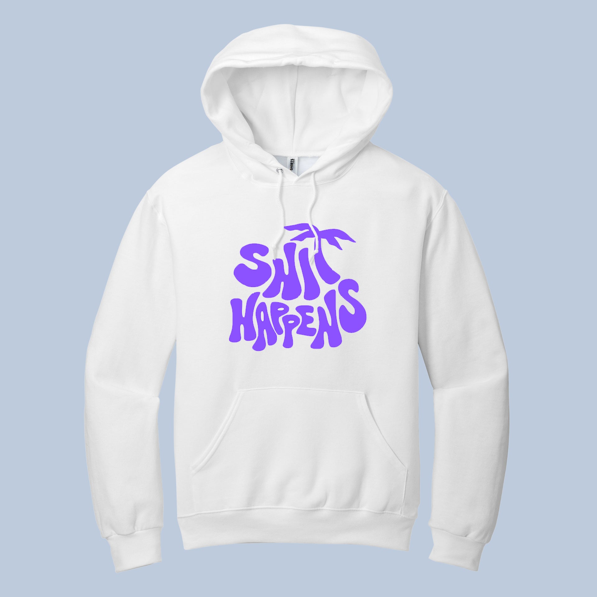 Shit Happens Hoodie – Funny Graphic Unisex Hoodie, Sarcastic Humor Sweatshirt