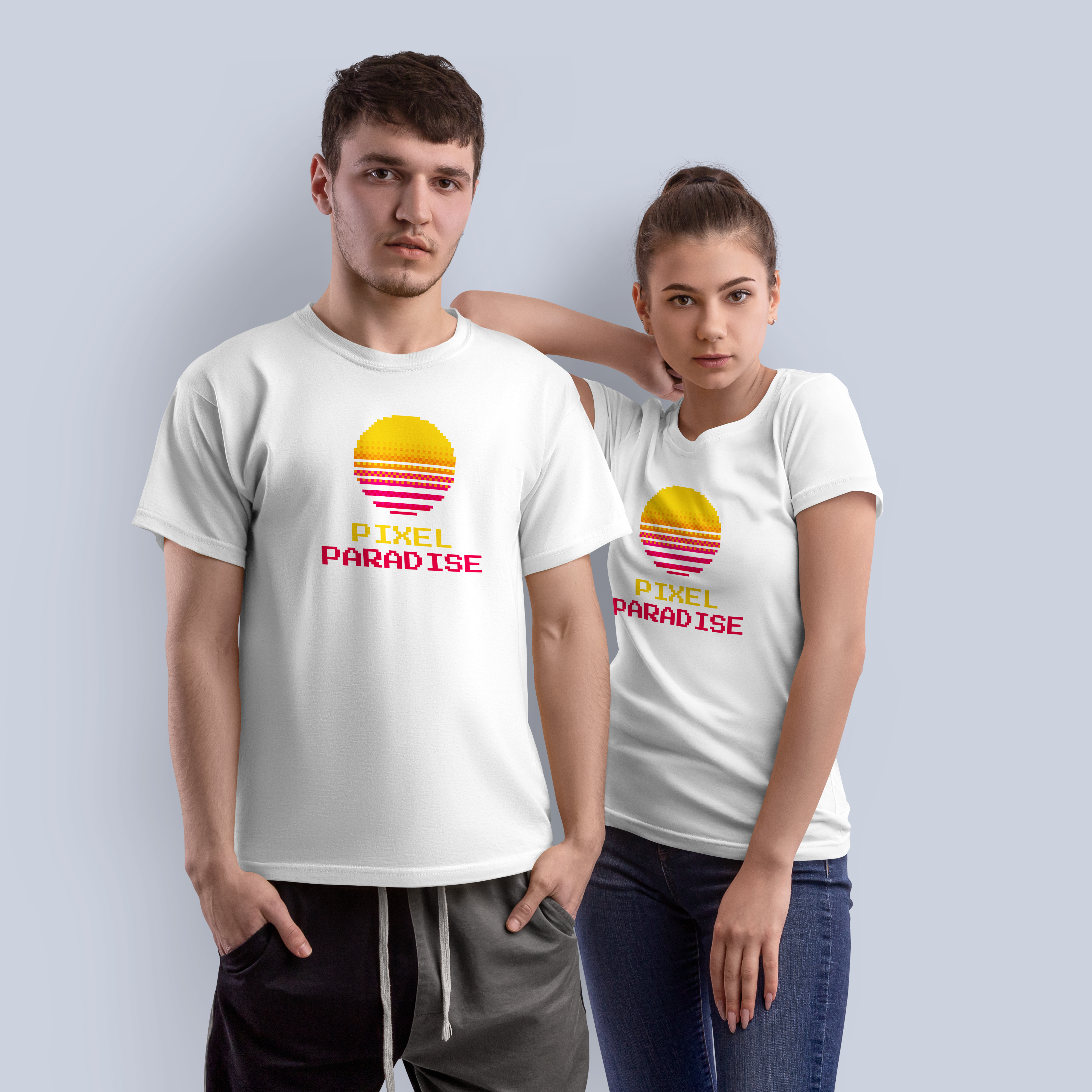 Pixel Paradise Retro Sunset T-Shirt