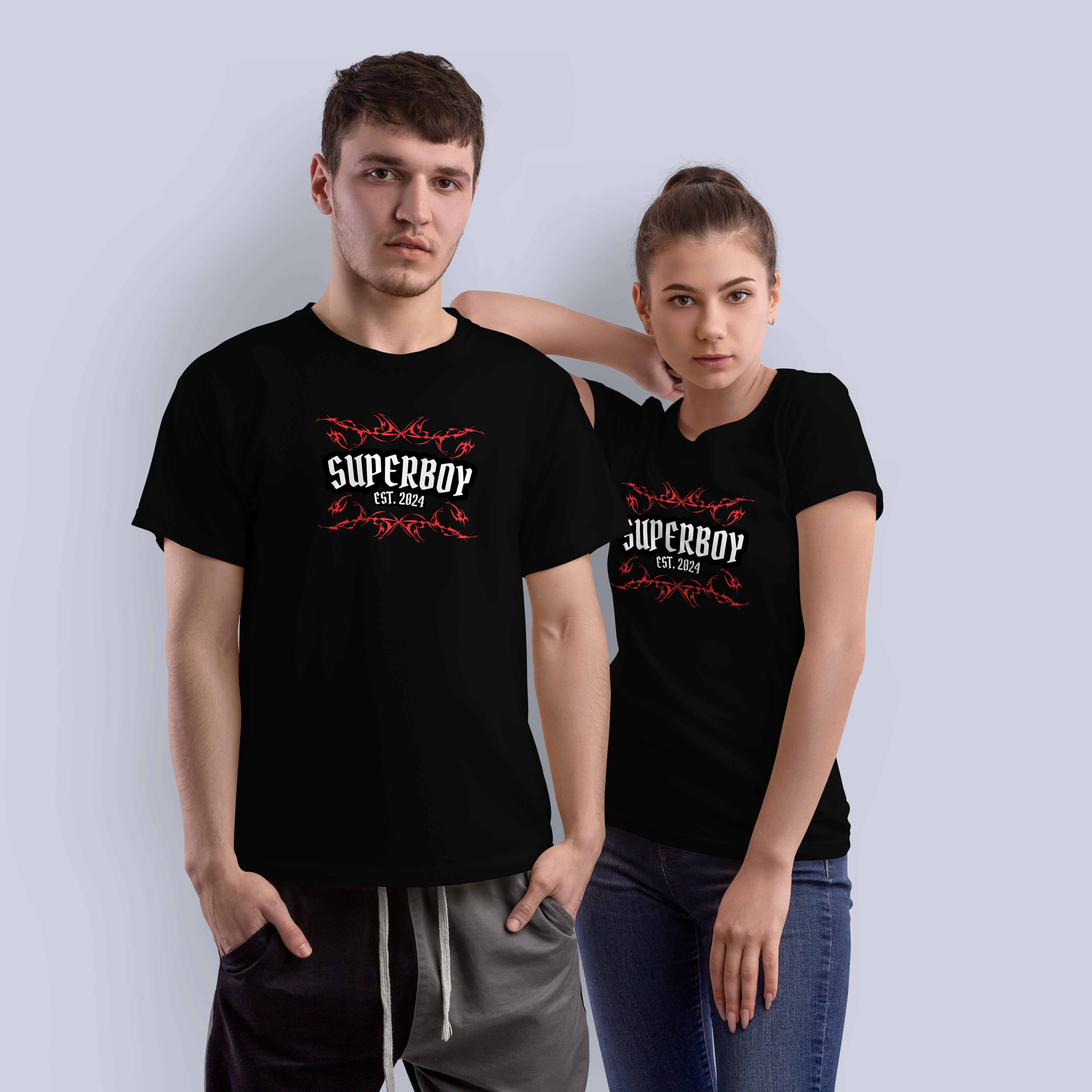 SUPERBOY Est. 2024" Tribal Graphic Tee