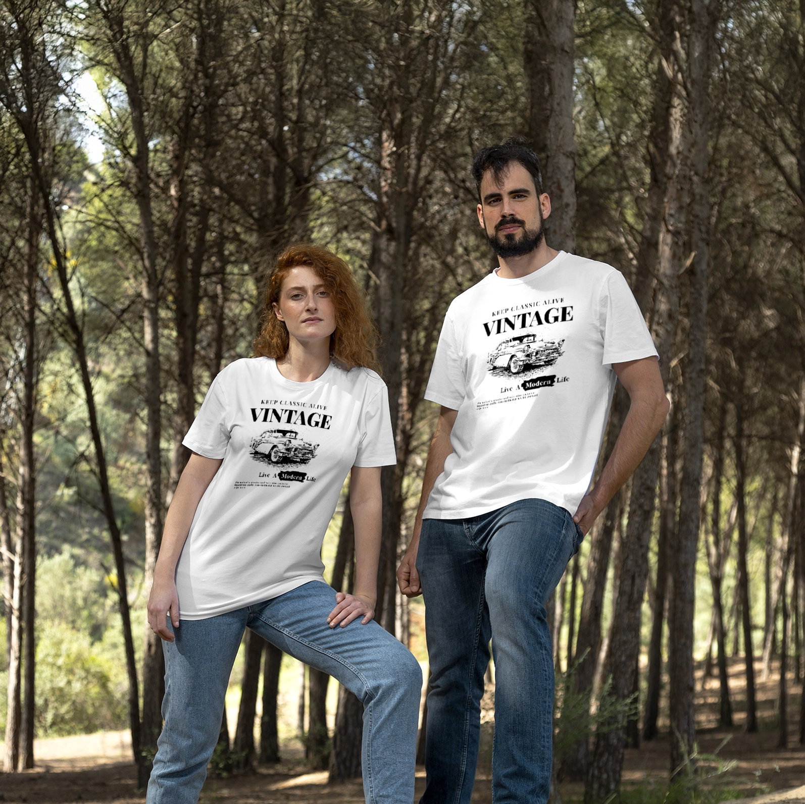 Vintage Car Graphic Tee – “Keep Classic Alive” Retro Style T-Shirt 5