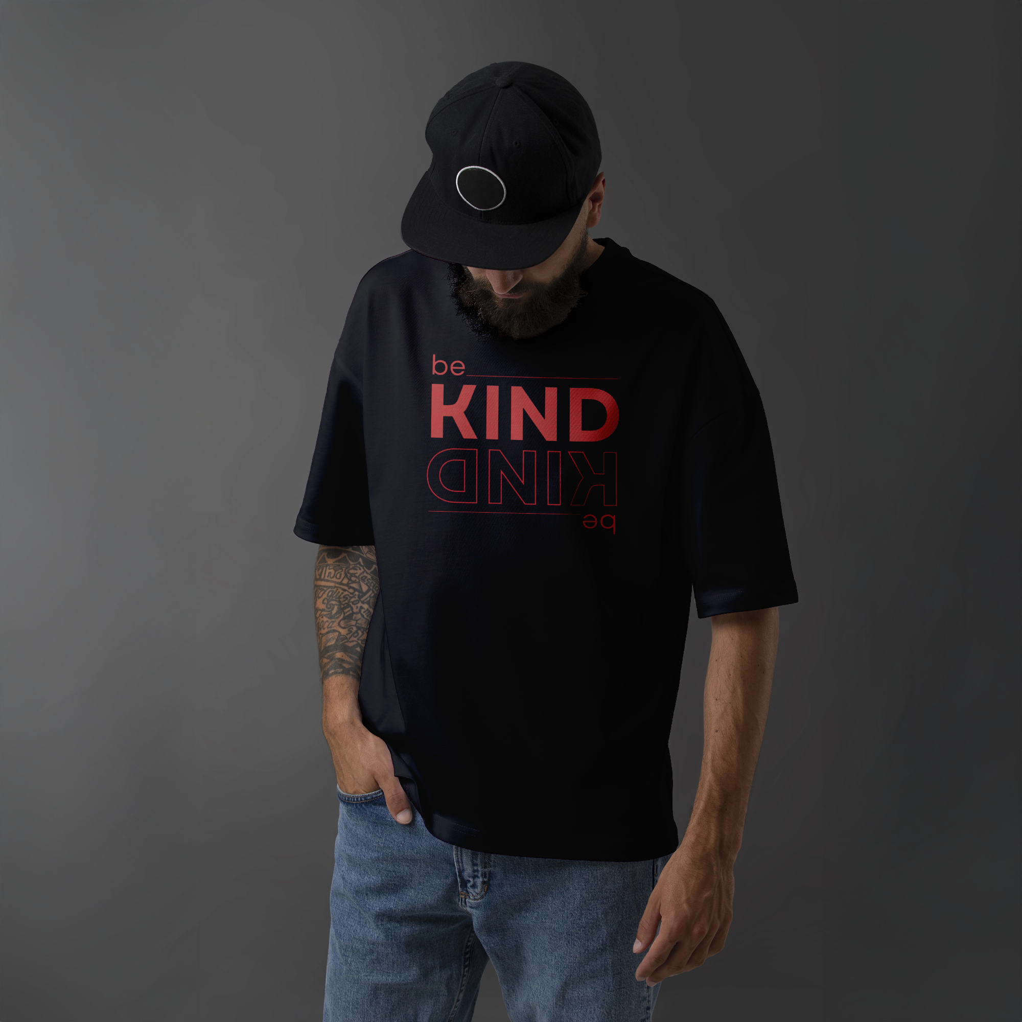 Be Kind Double-Sided Mirror Print T-Shirt