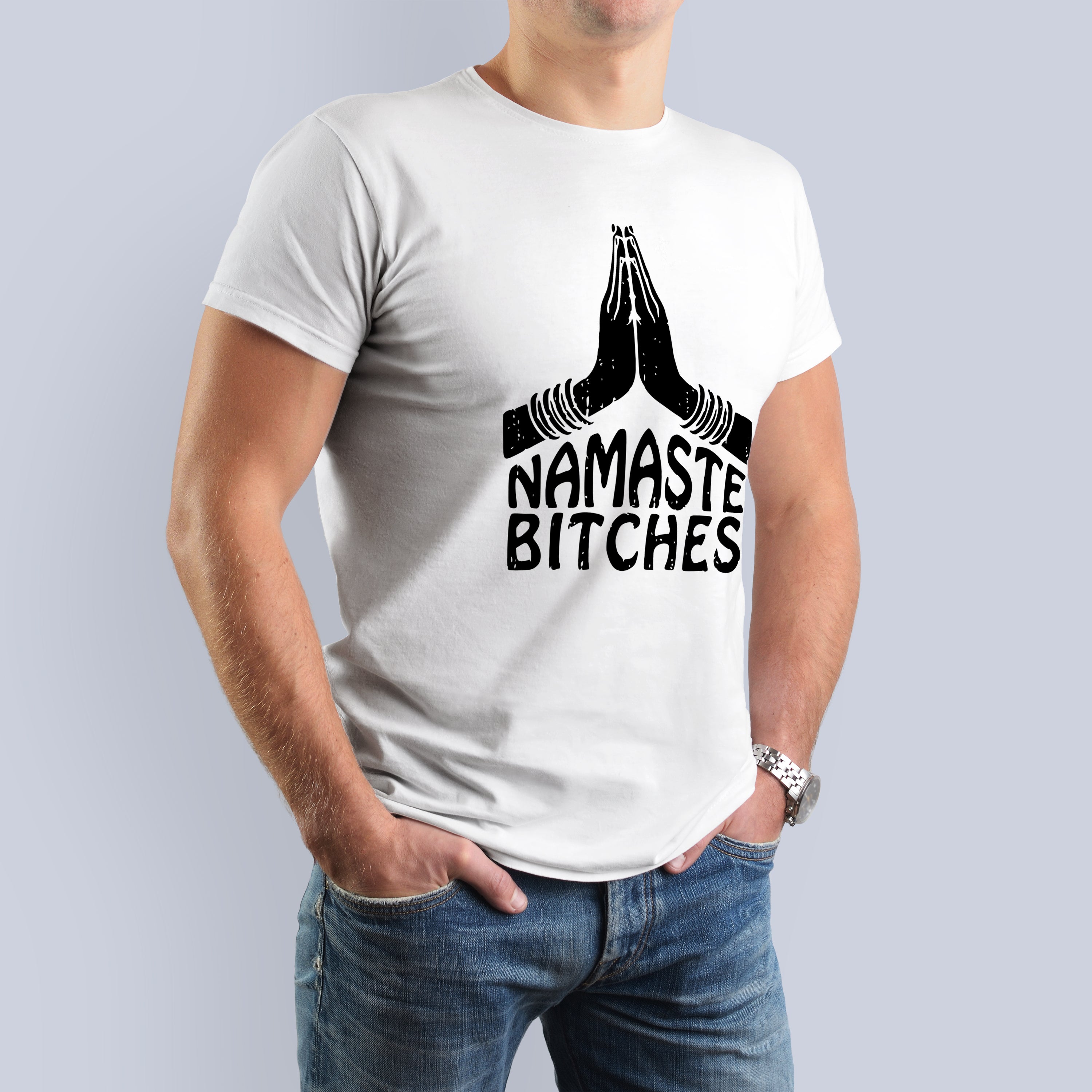 Namaste Bitches Funny Yoga T-Shirt 3