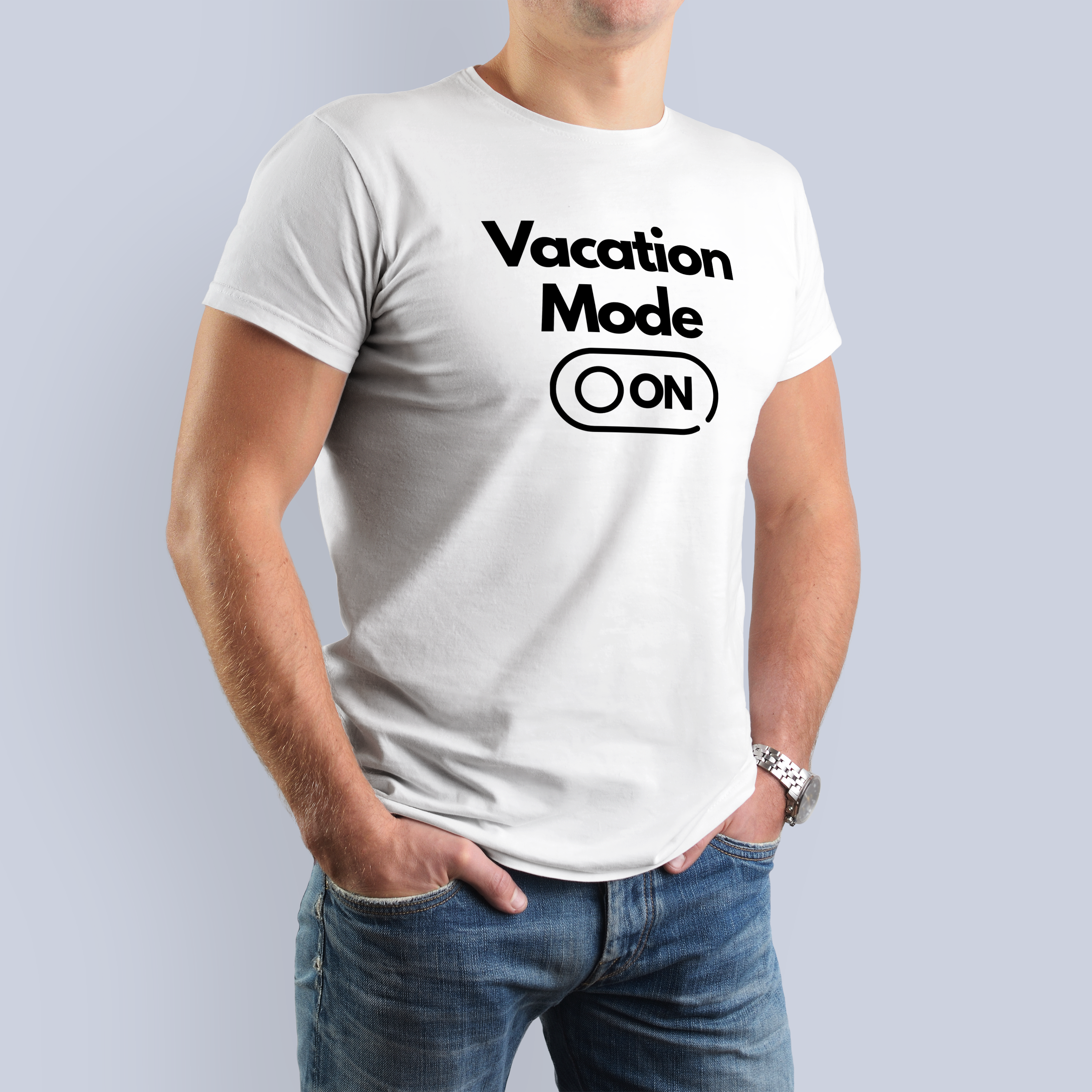 Vacation Mode ON Graphic Tee | Travel & Relaxation White T-Shirt 3