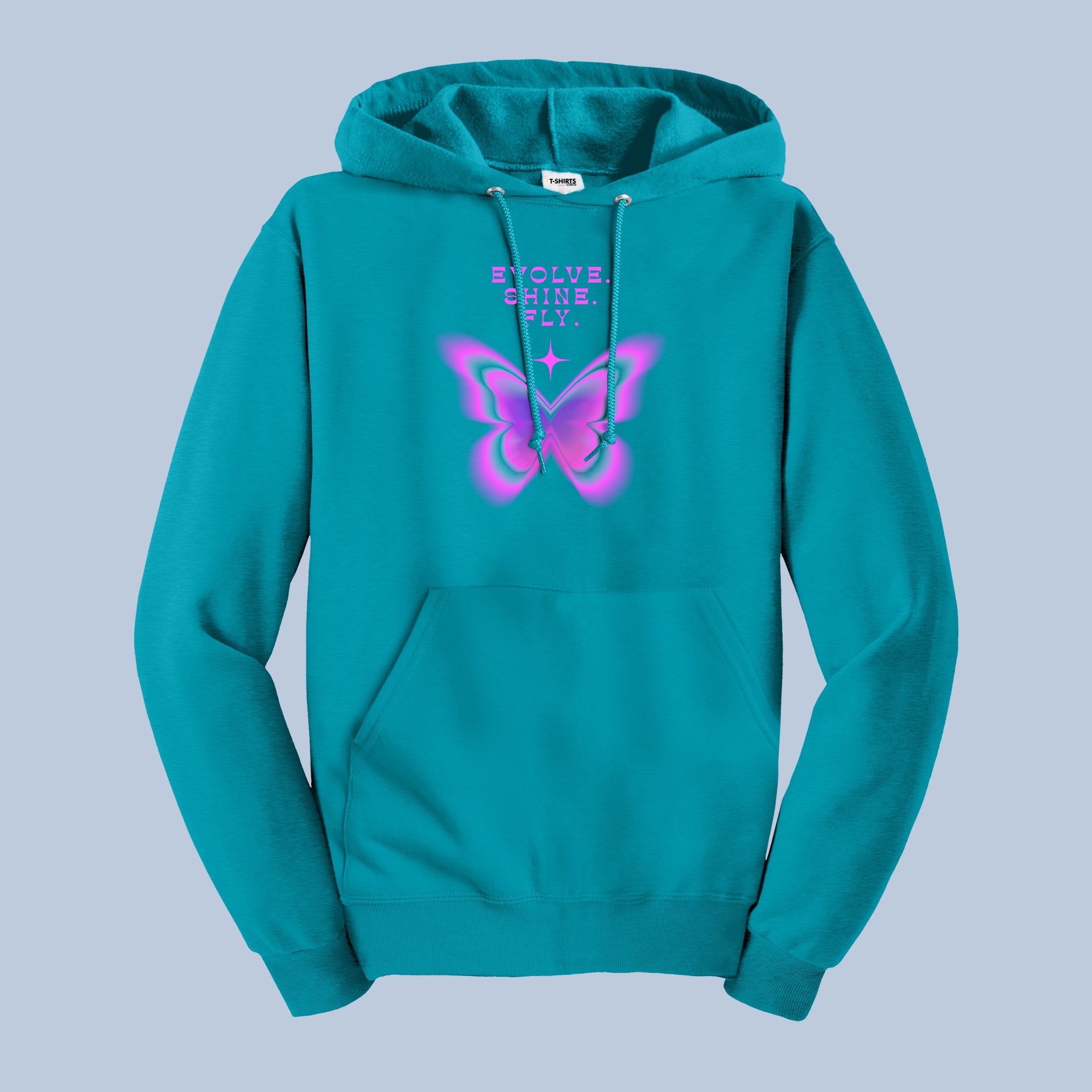 Evolve. Shine. Fly. Butterfly Graphic Hoodie 3