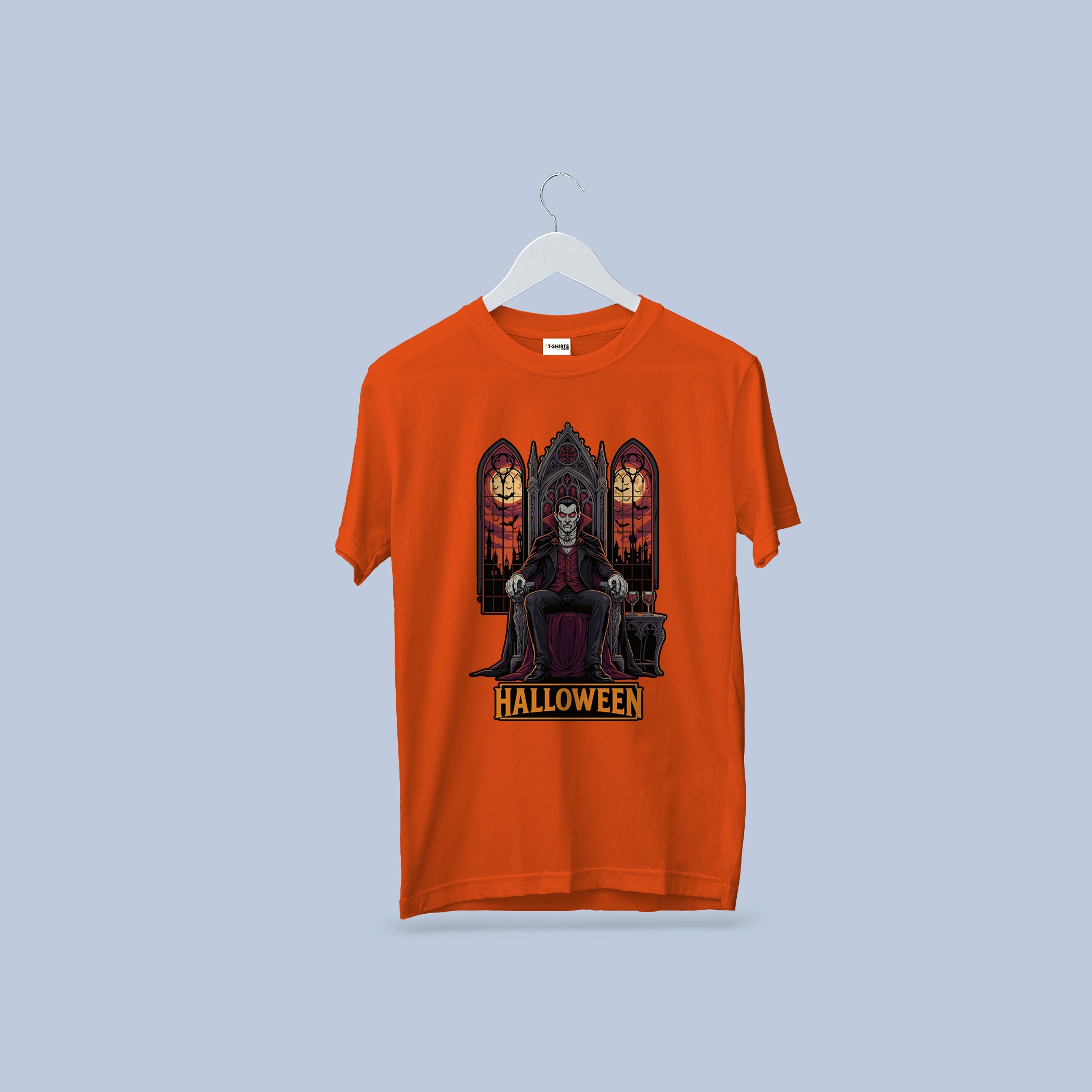 Vampire Throne Halloween T-Shirt – Gothic Scary Dracula Castle Graphic Tee 3