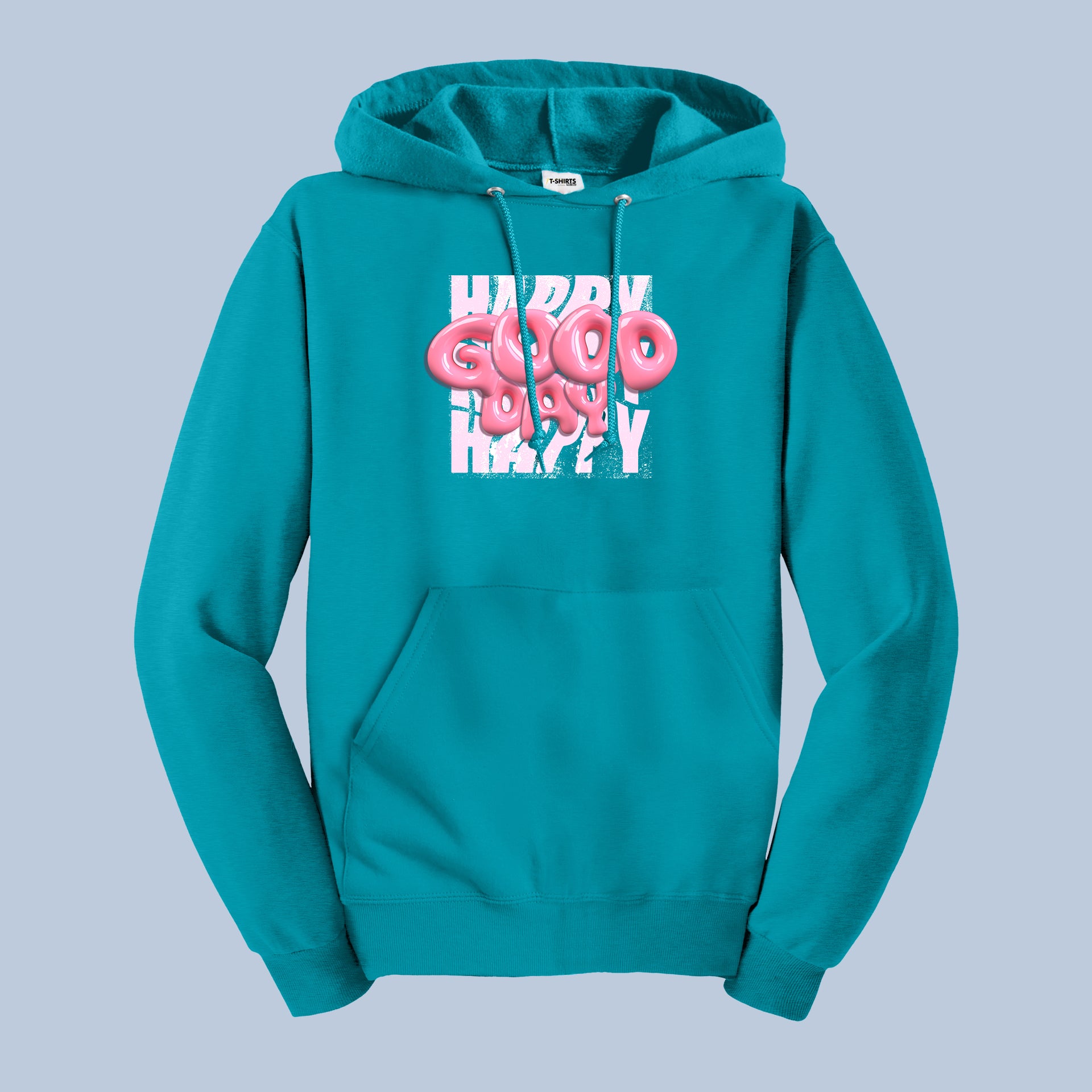 Happy Good Happy" 3D Bubble Font Streetwear Hoodie 3
