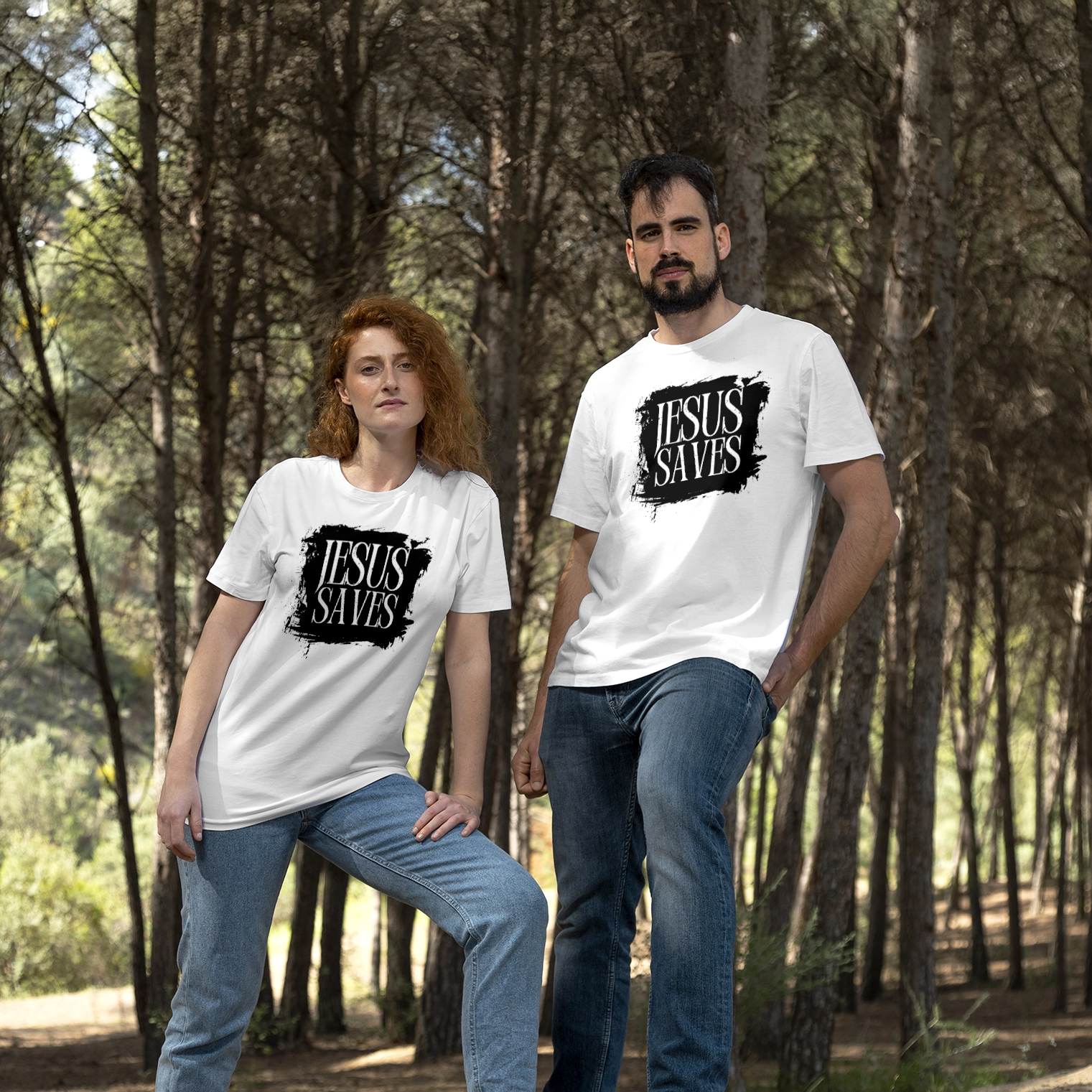 Jesus Saves Distressed Graphic Tee - Christian Faith T-Shirt 4