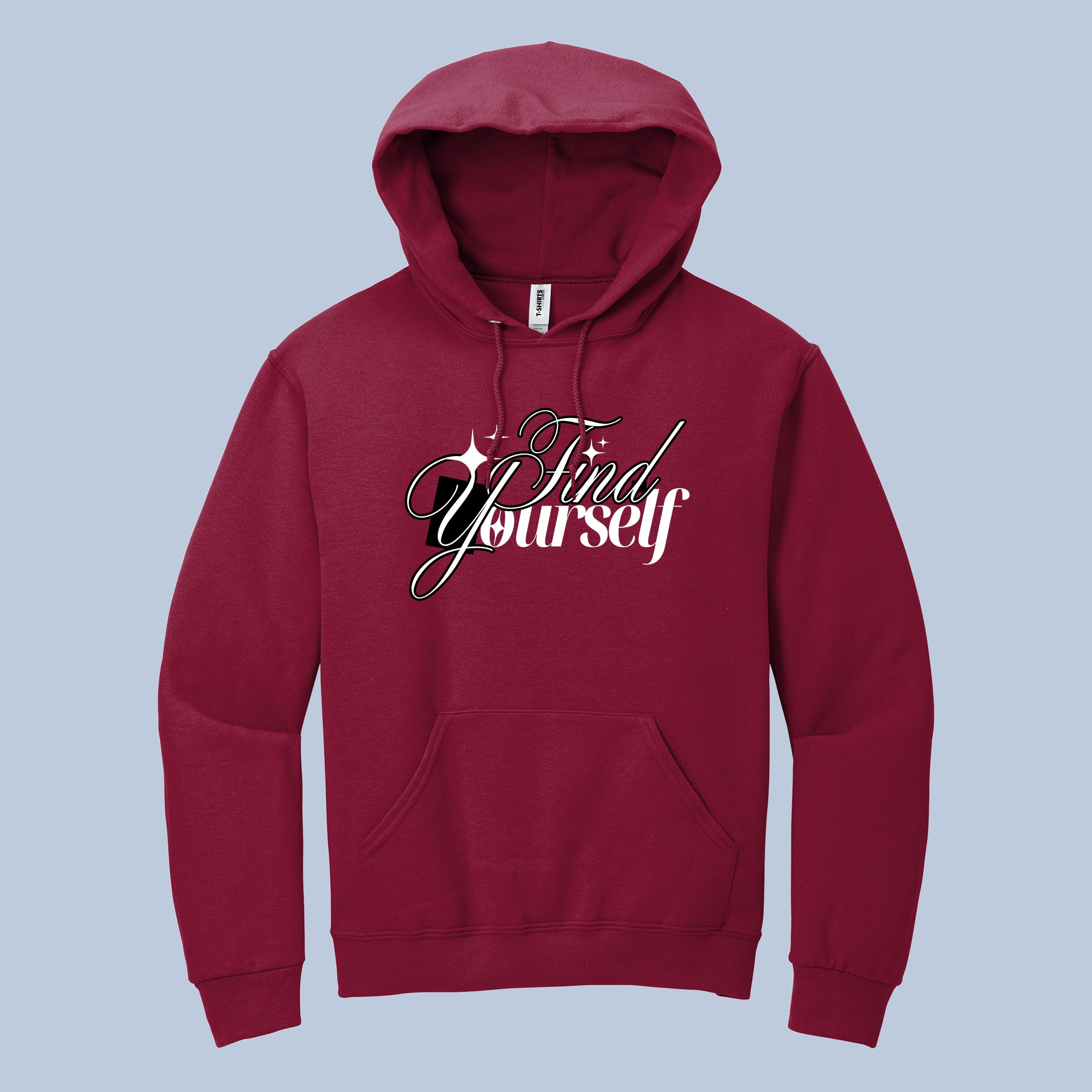 Find Yourself Inspirational Script Hoodie 3
