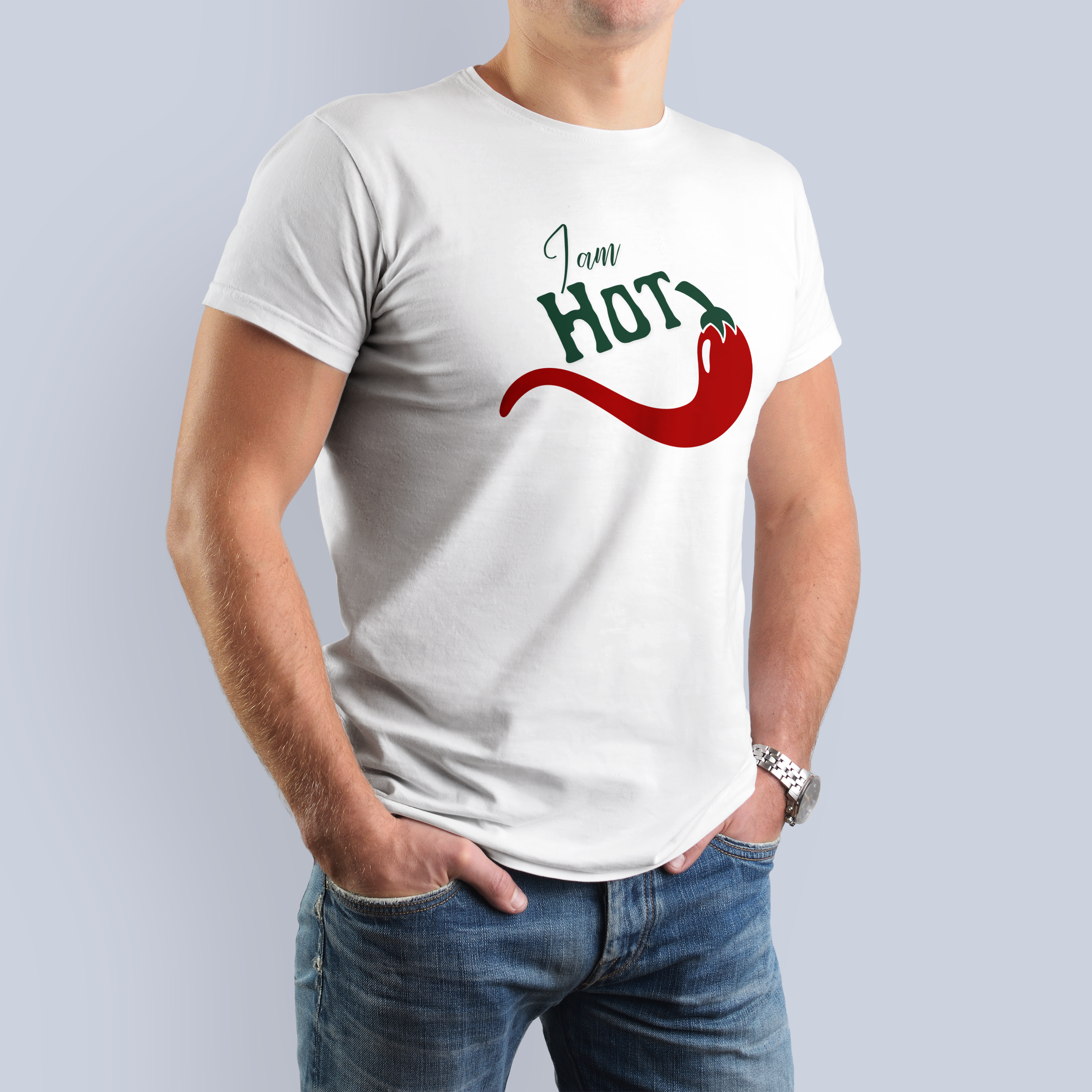 I Am HOT Chili Pepper Graphic T-Shirt 8
