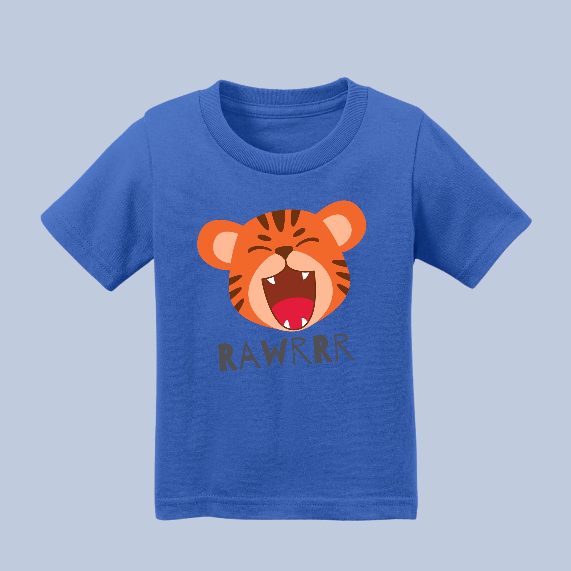 RAWRRR Happy Tiger Kids' T-Shirt - Soft Cotton Toddler Tee 9