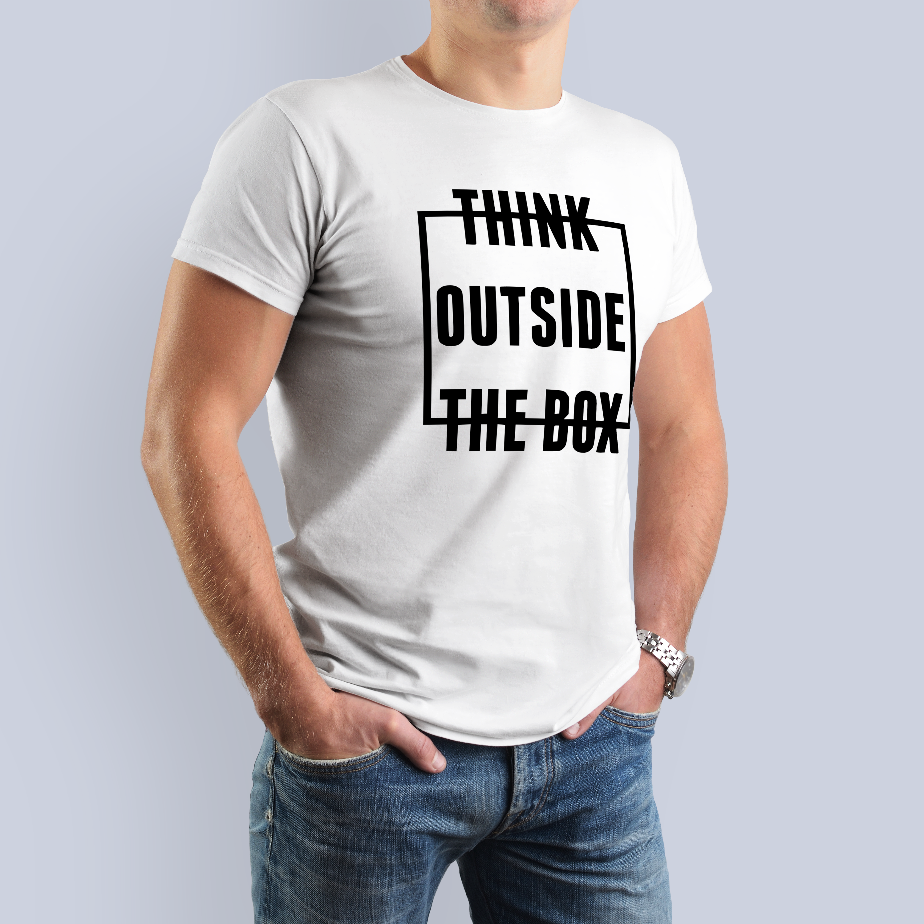Think Outside The Box Motivational T-Shirt 8