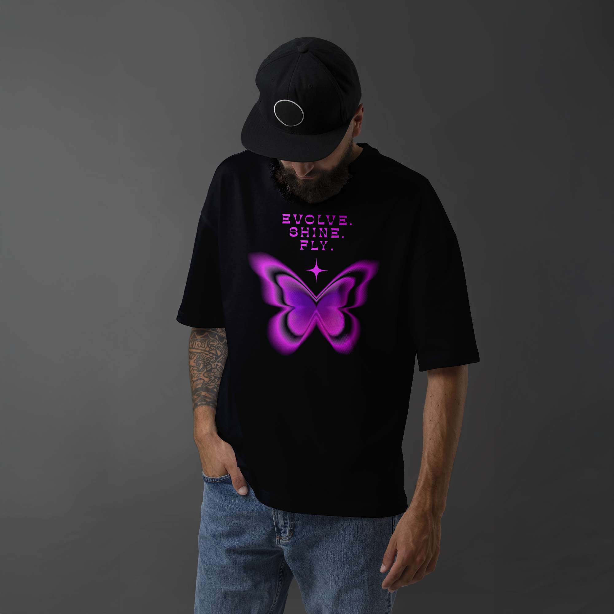 Evolve. Shine. Fly. Butterfly T-Shirt