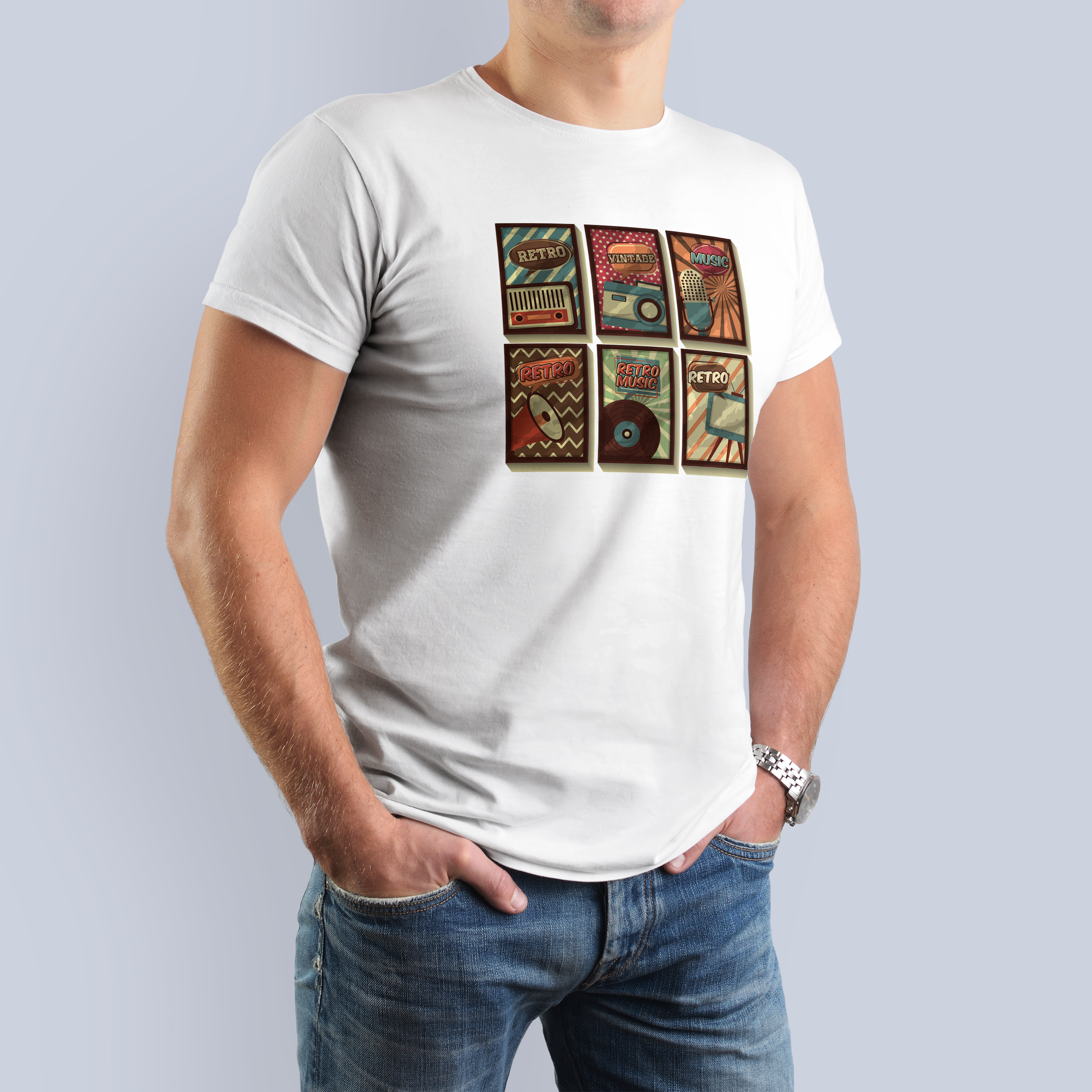 Retro Pop Art Patchwork T-Shirt 3
