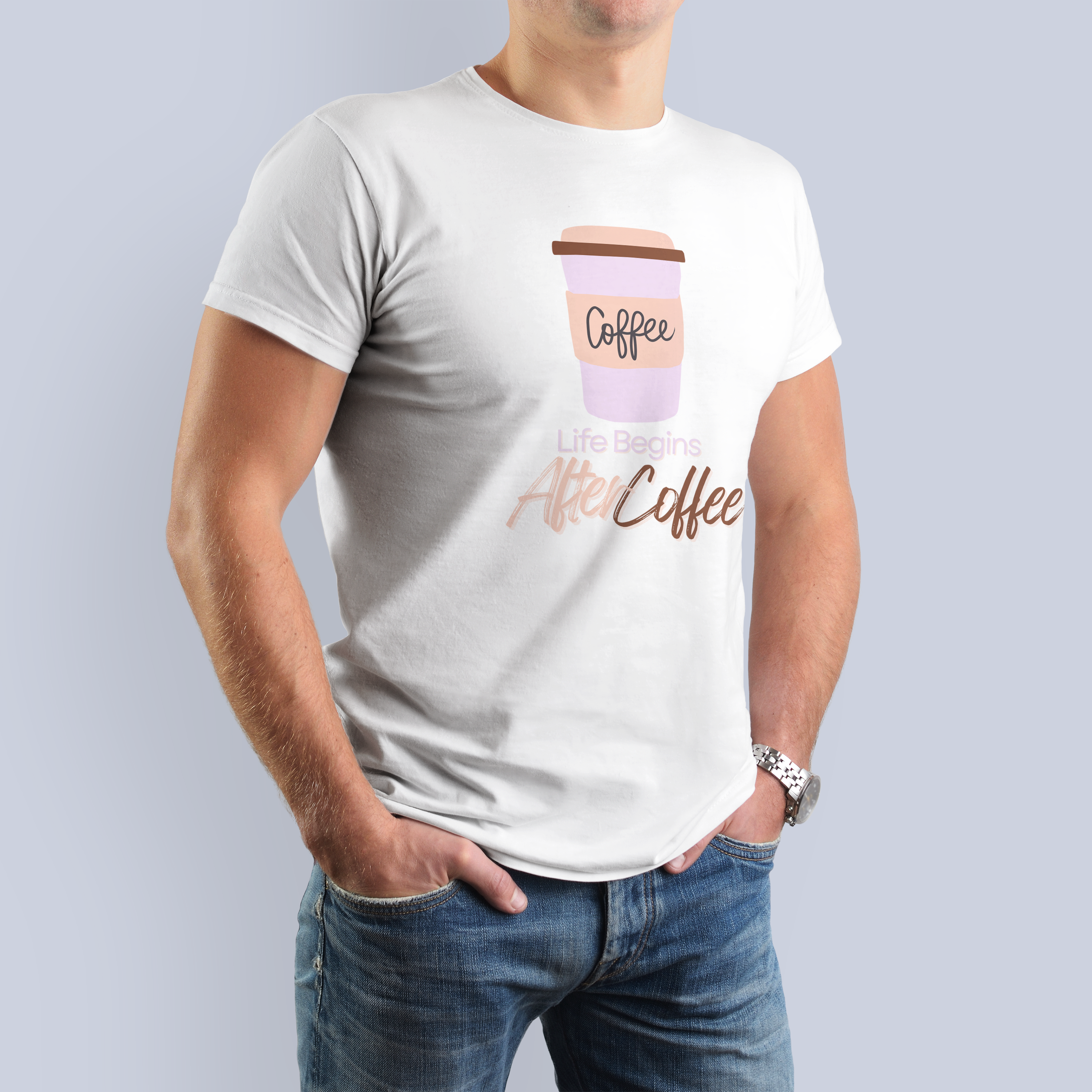 Life Begins After Coffee Graphic T-Shirt 3