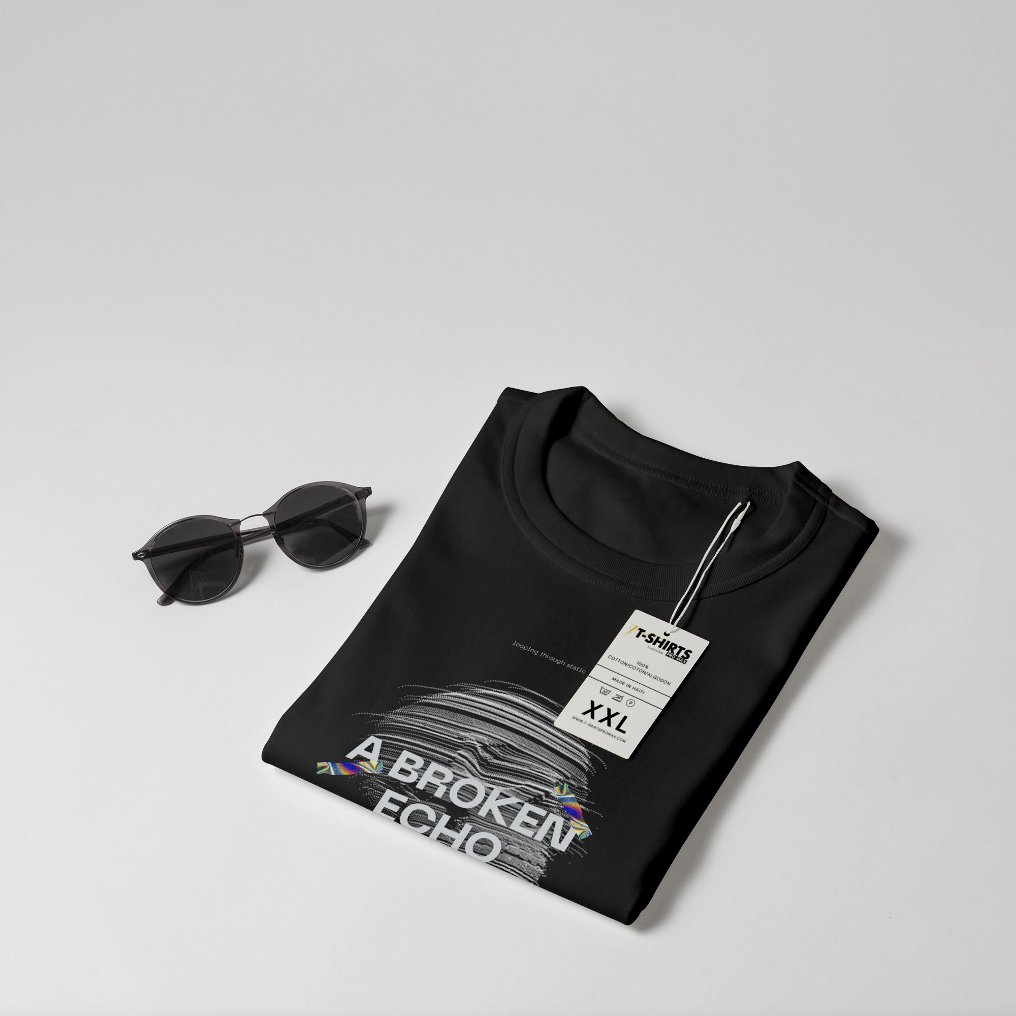 "A Broken Echo" Glitch Art T-Shirt | Abstract Static Design Tee 5