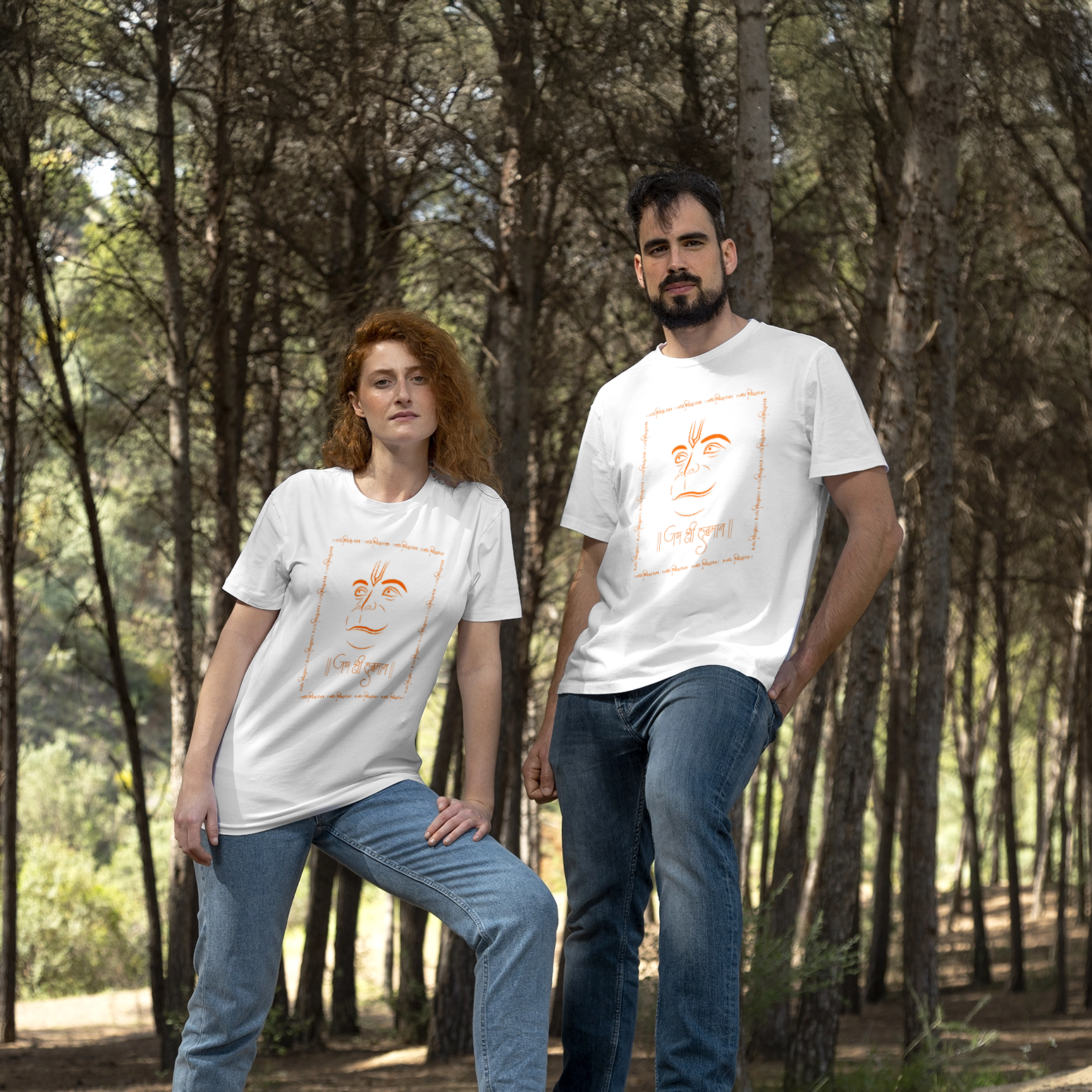 Jai Shree Hanuman Devotional Tee - Hindu God Graphic T-Shirt 4