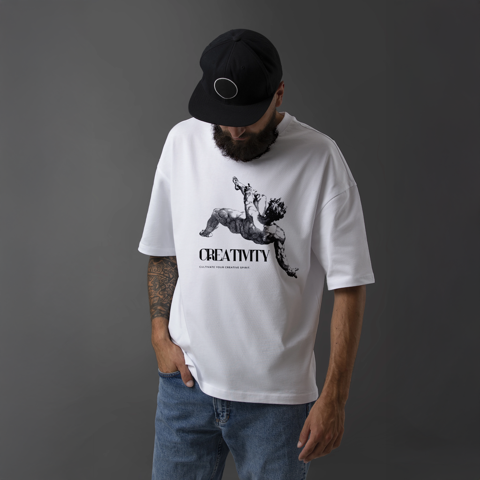 Creativity Angel Renaissance Graphic T-Shirt | Artistic Inspiration Tee