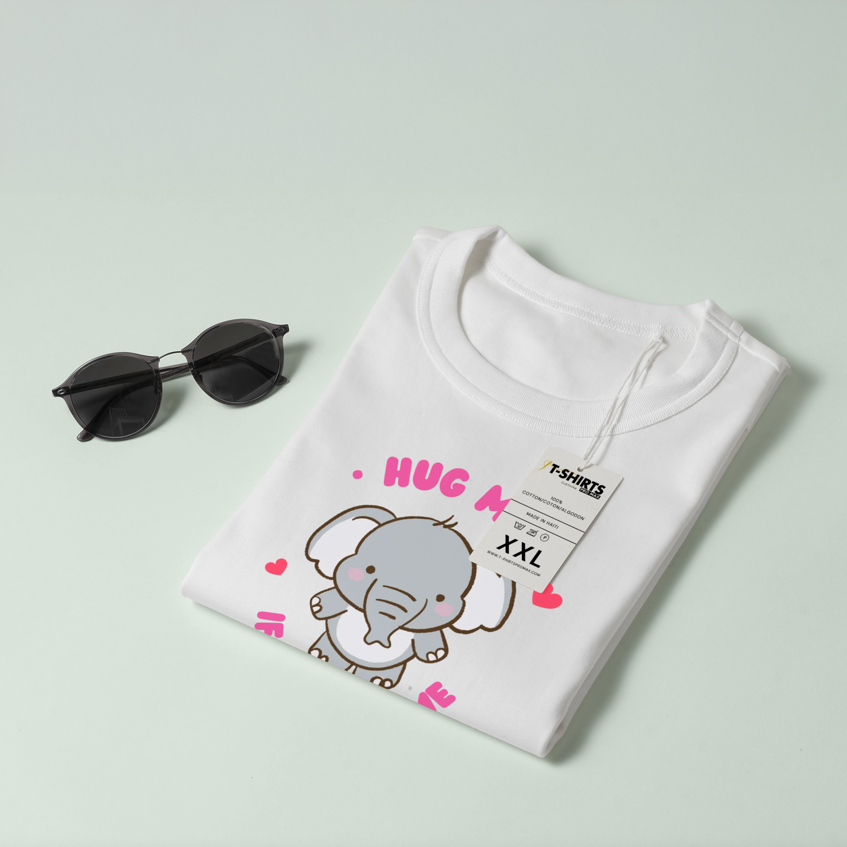 Hug Me If You Love Me T-Shirt – Cute Elephant Cartoon Tee 4