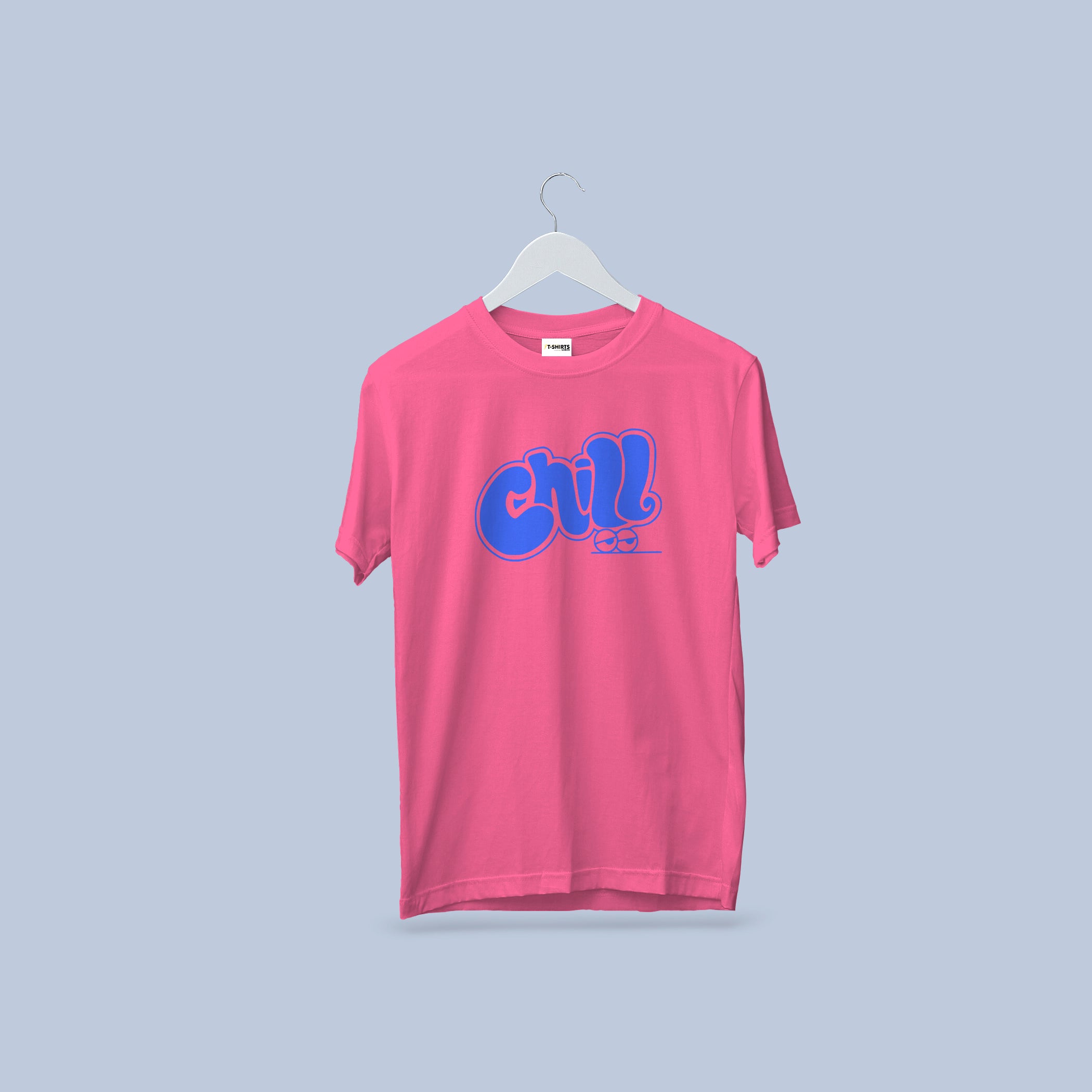 Chill Blue Bubble Font Graphic T-Shirt | Relaxed Vibes Tee 4