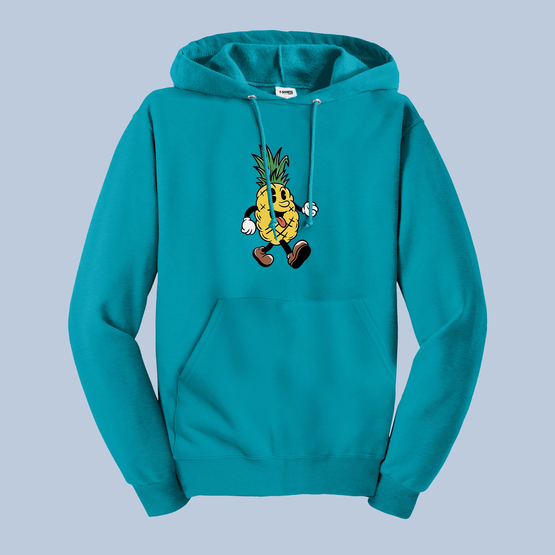 Happy Pineapple Walk" Unisex Hoodie | Cartoon Fruit Graphic Sweatshirt 3