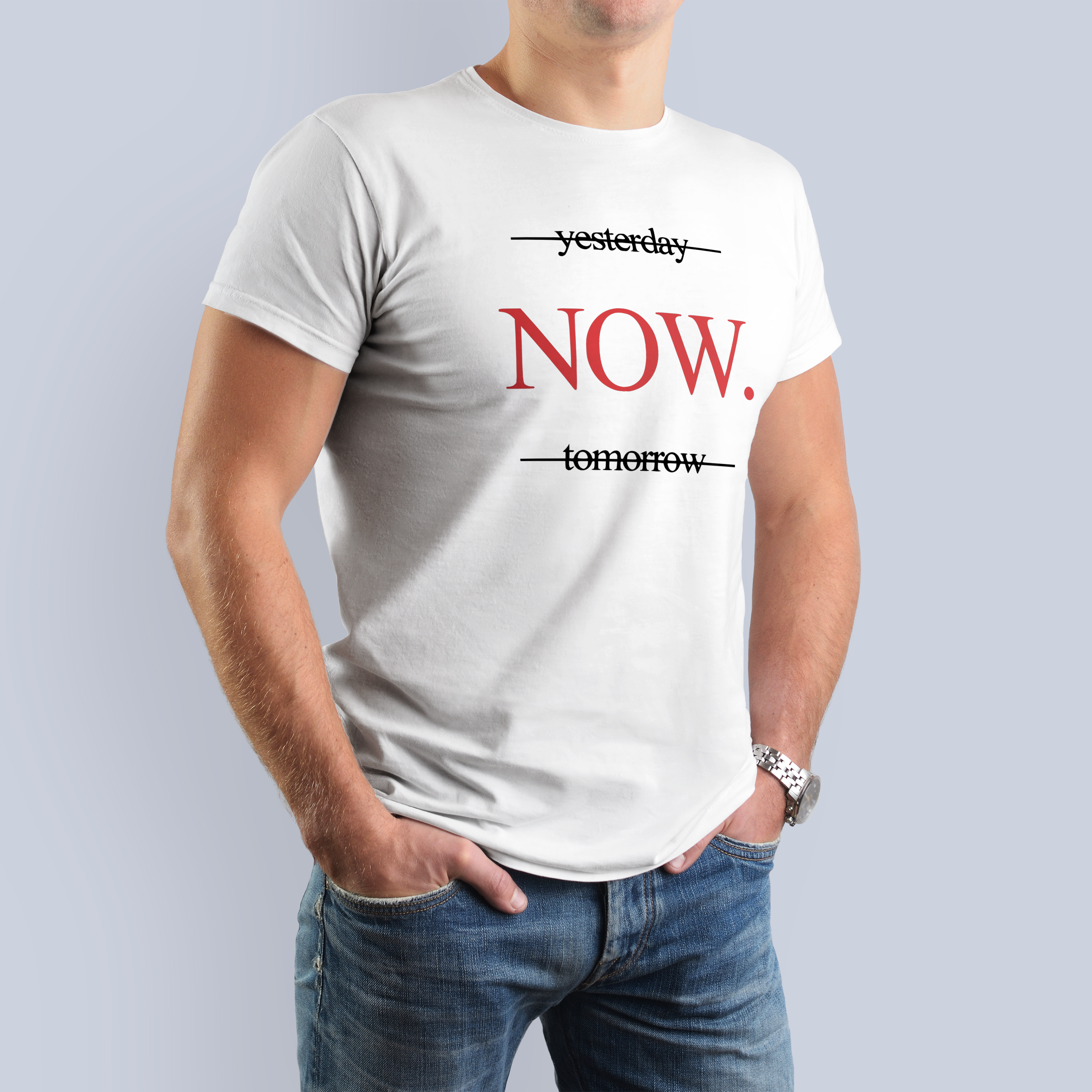 Live The Now Motivational T-Shirt - Yesterday Tomorrow 8
