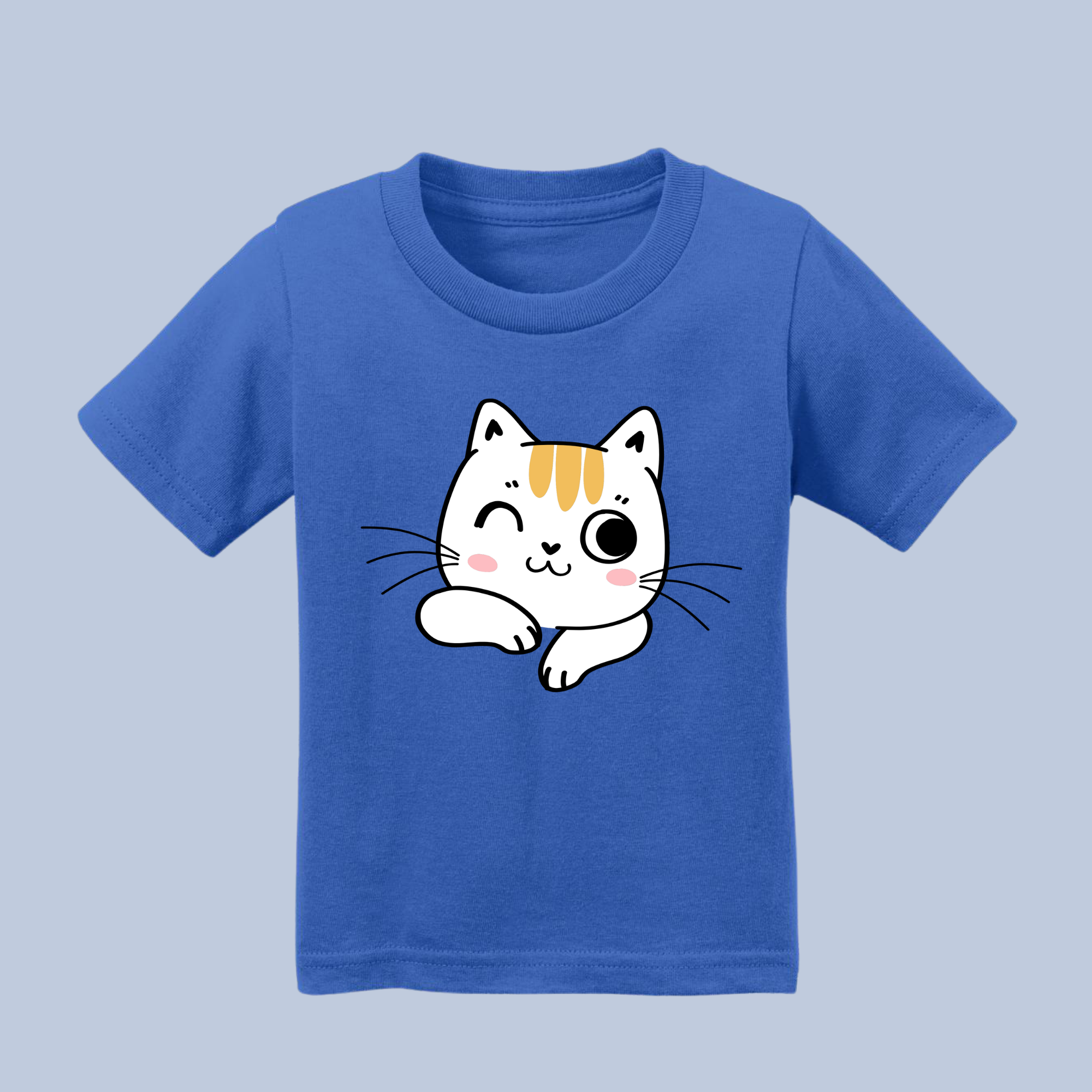 Winking Cute Cat Baby & Toddler T-Shirt 8