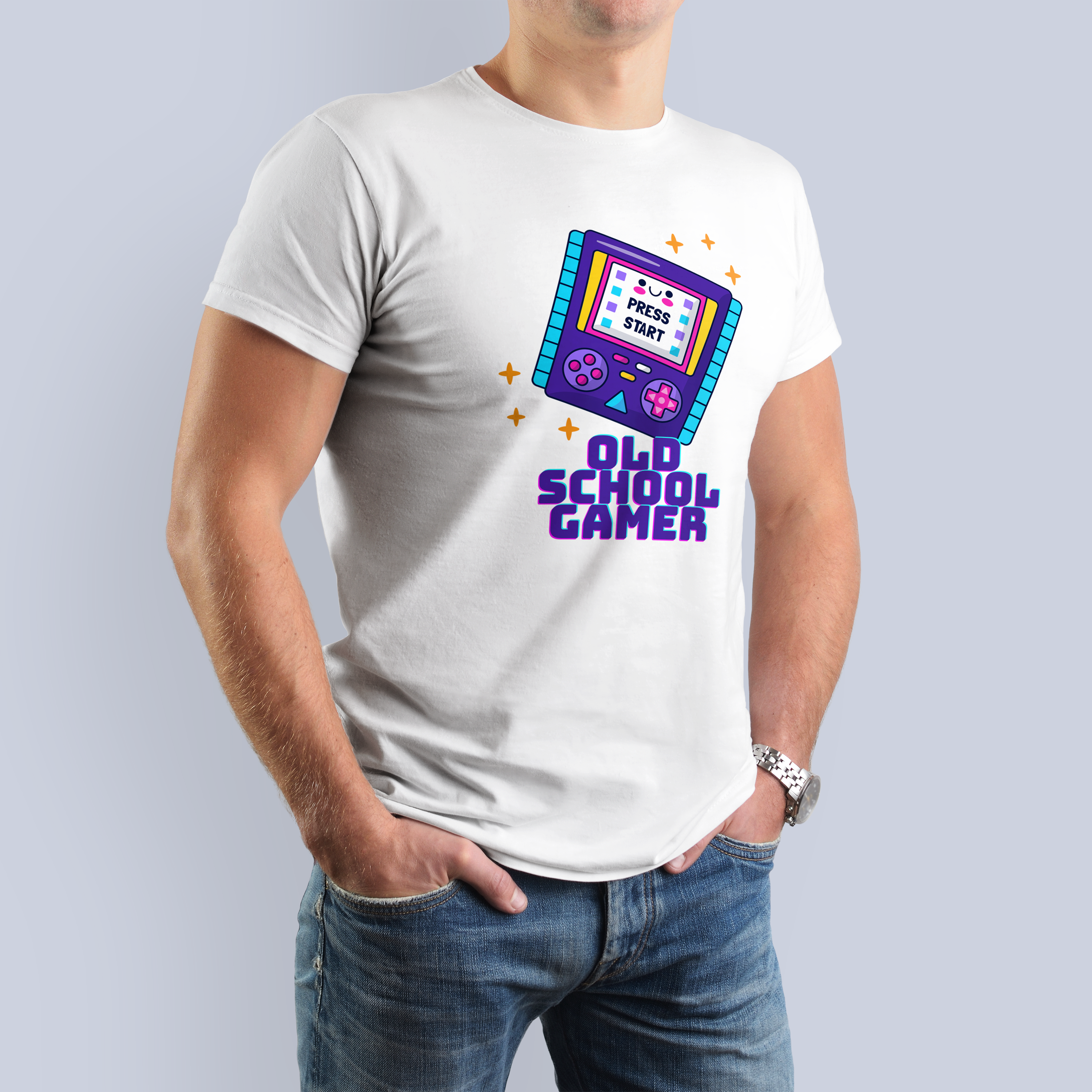Old School Gamer Retro Handheld T-Shirt 3