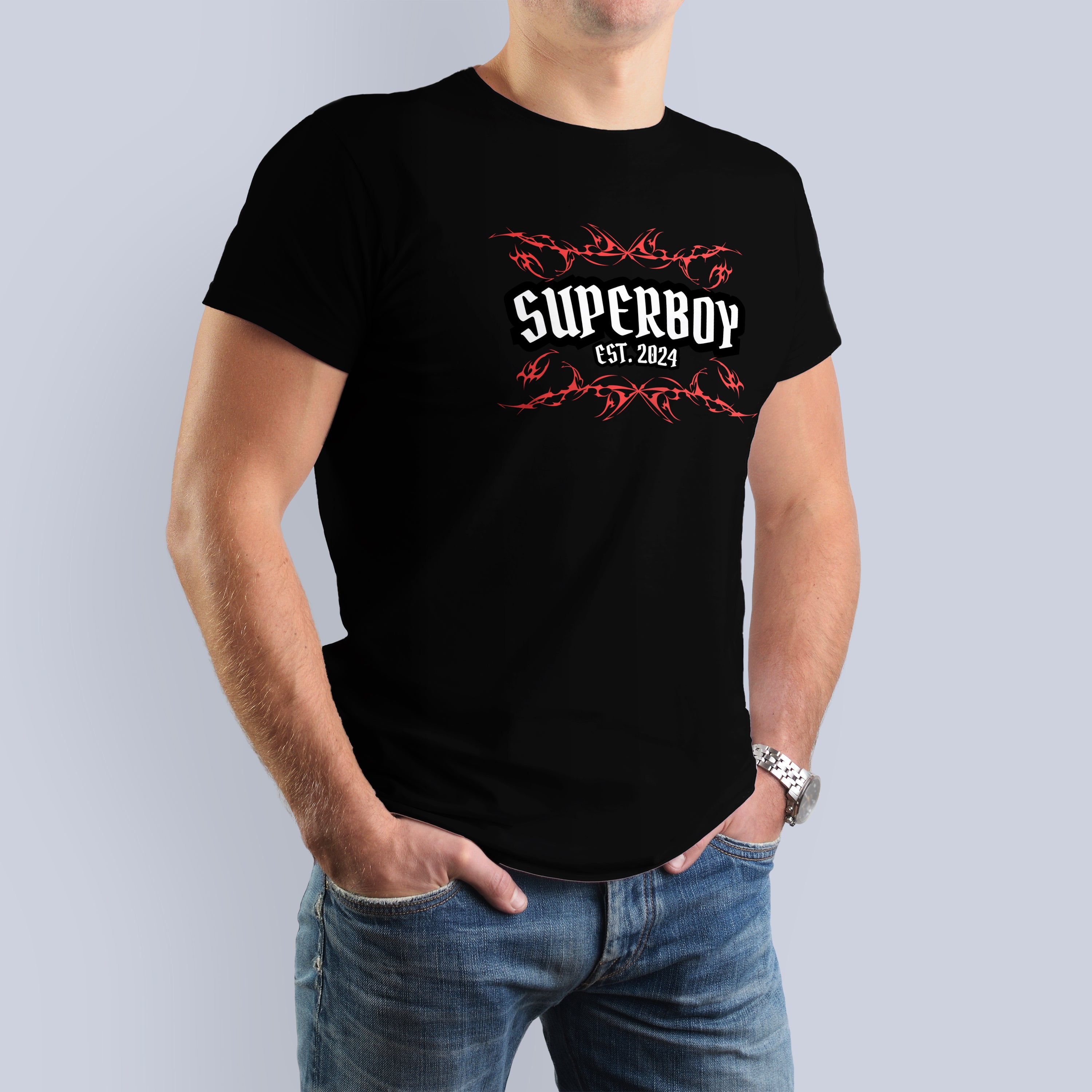 SUPERBOY Est. 2024" Tribal Graphic Tee 3